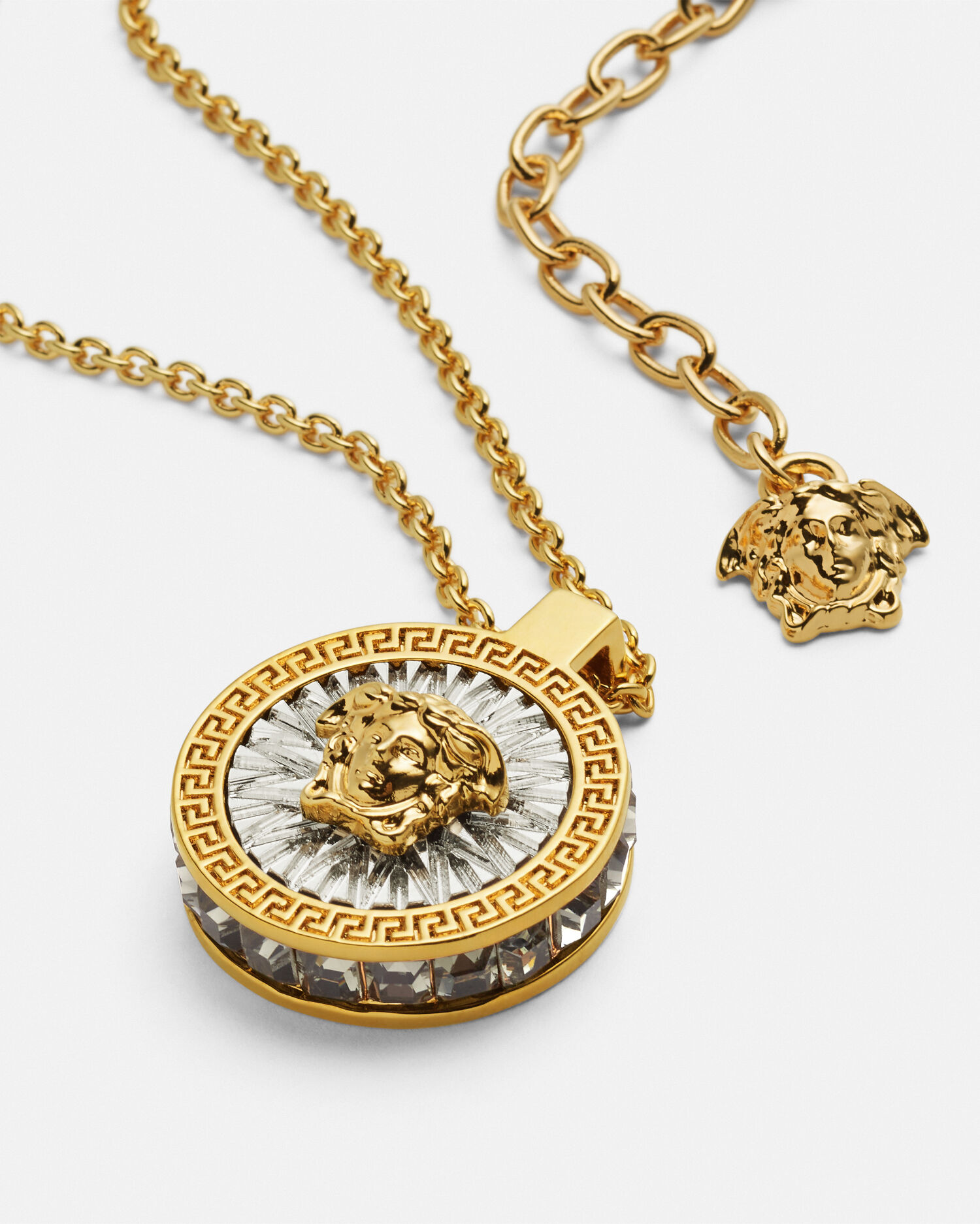 クリスタル アイコン ネックレス ゴールド | VERSACE JP