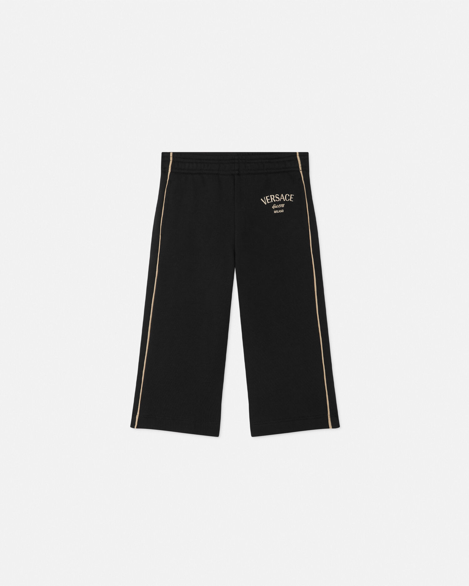 スウェットパンツ ヴェルサーチェ ミラノ スタンプ キッズ ブラック | VERSACE JP