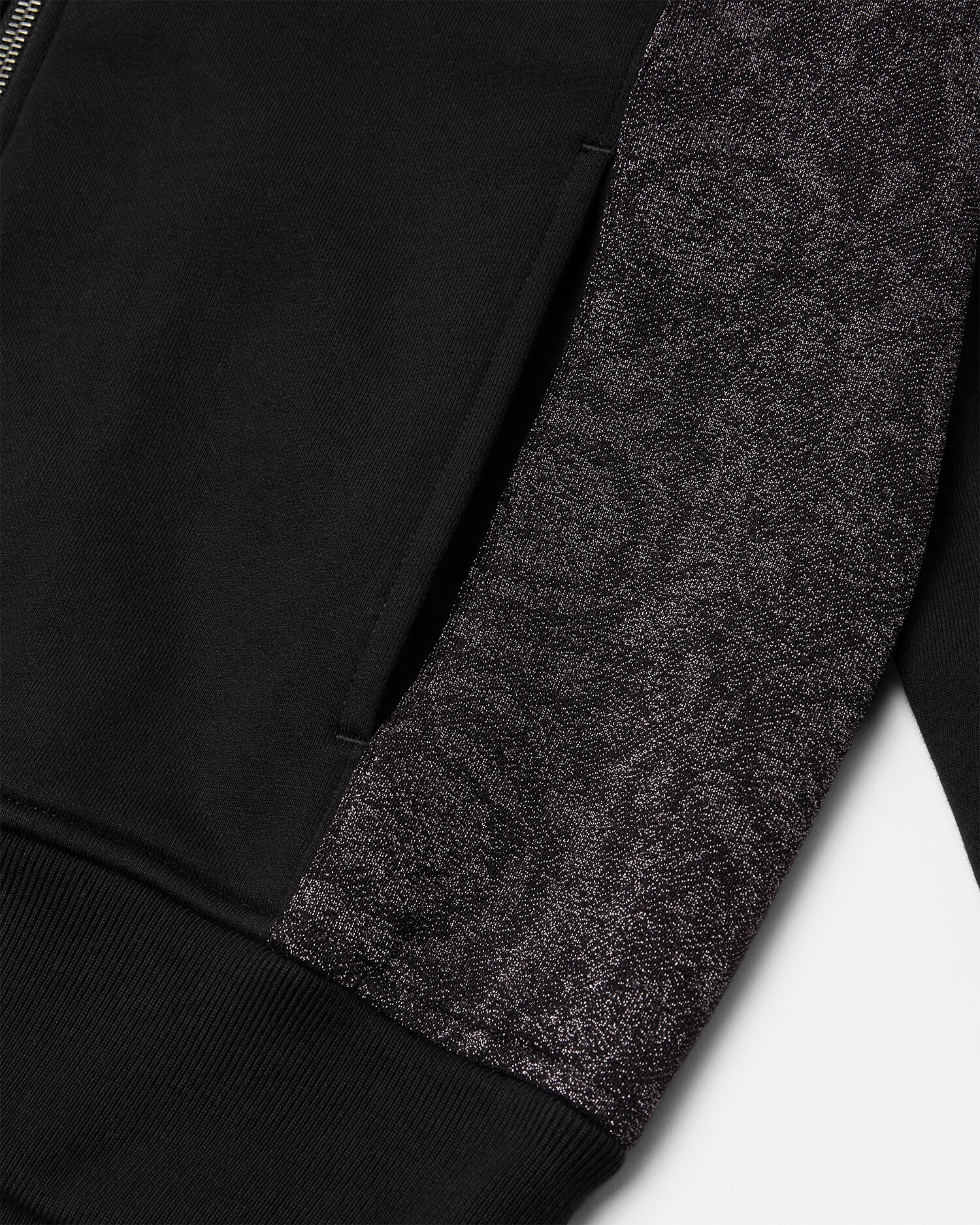 【VERSACE】バロッコ ルレックス ジップ スウェットシャツ Black ルレックス ジッパー スウェットシャツ バロッコ ジャカード