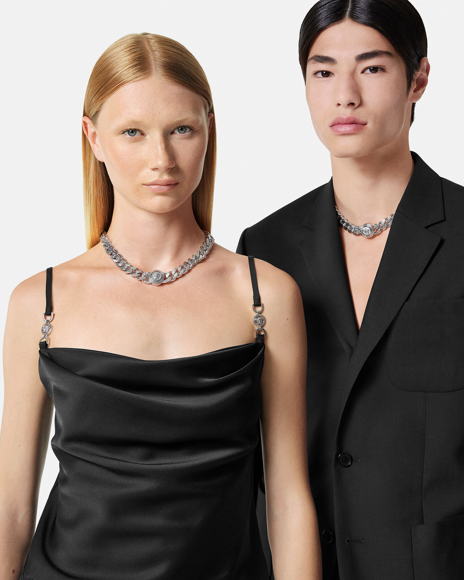 チェーン メドゥーサ ネックレス シルバー | VERSACE JP