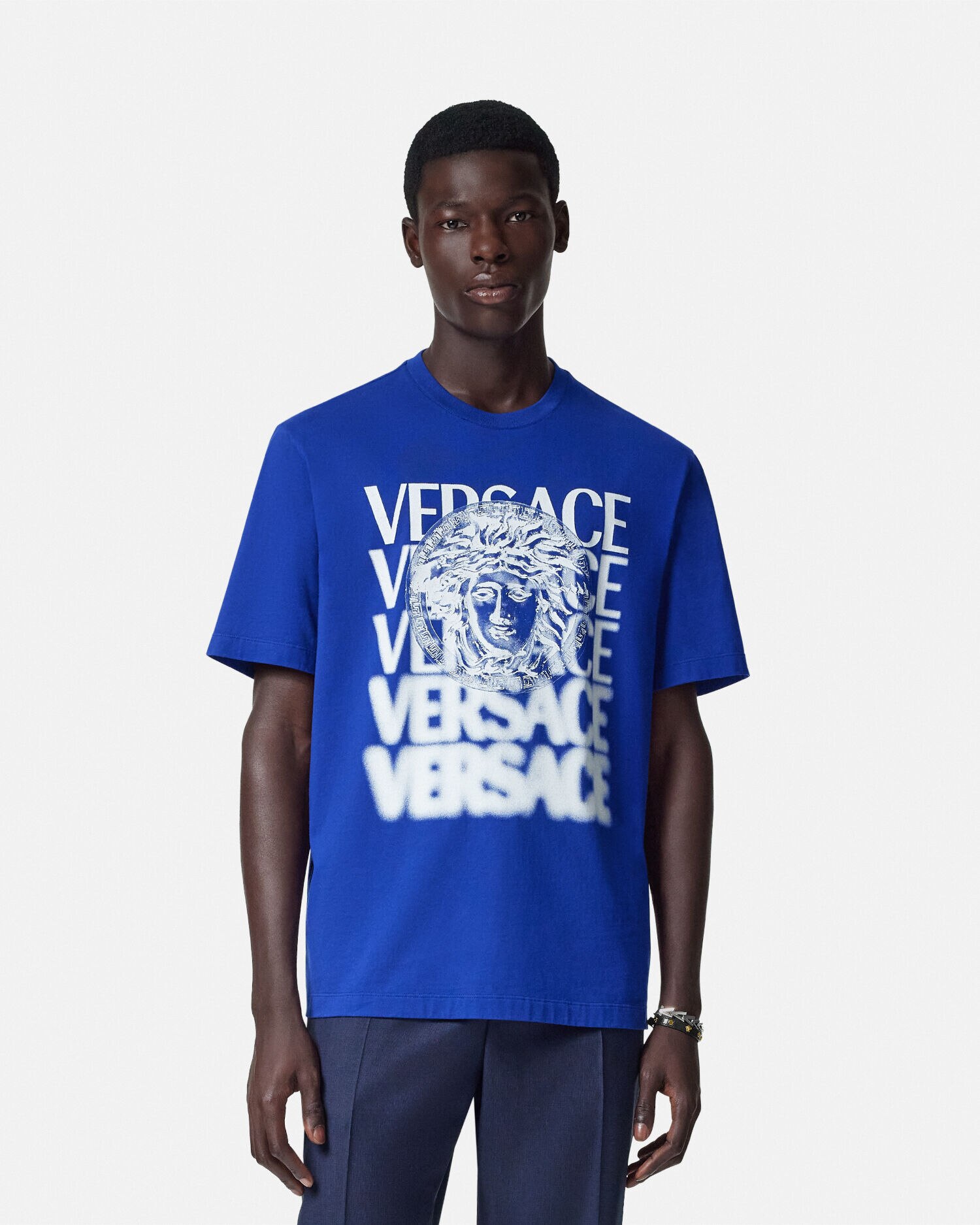 VERSACE メドゥーサ メダリオン Tシャツ ホワイト Tシャツ メドゥーサ メダリオン ブルー,ホワイト | VERSACE JP