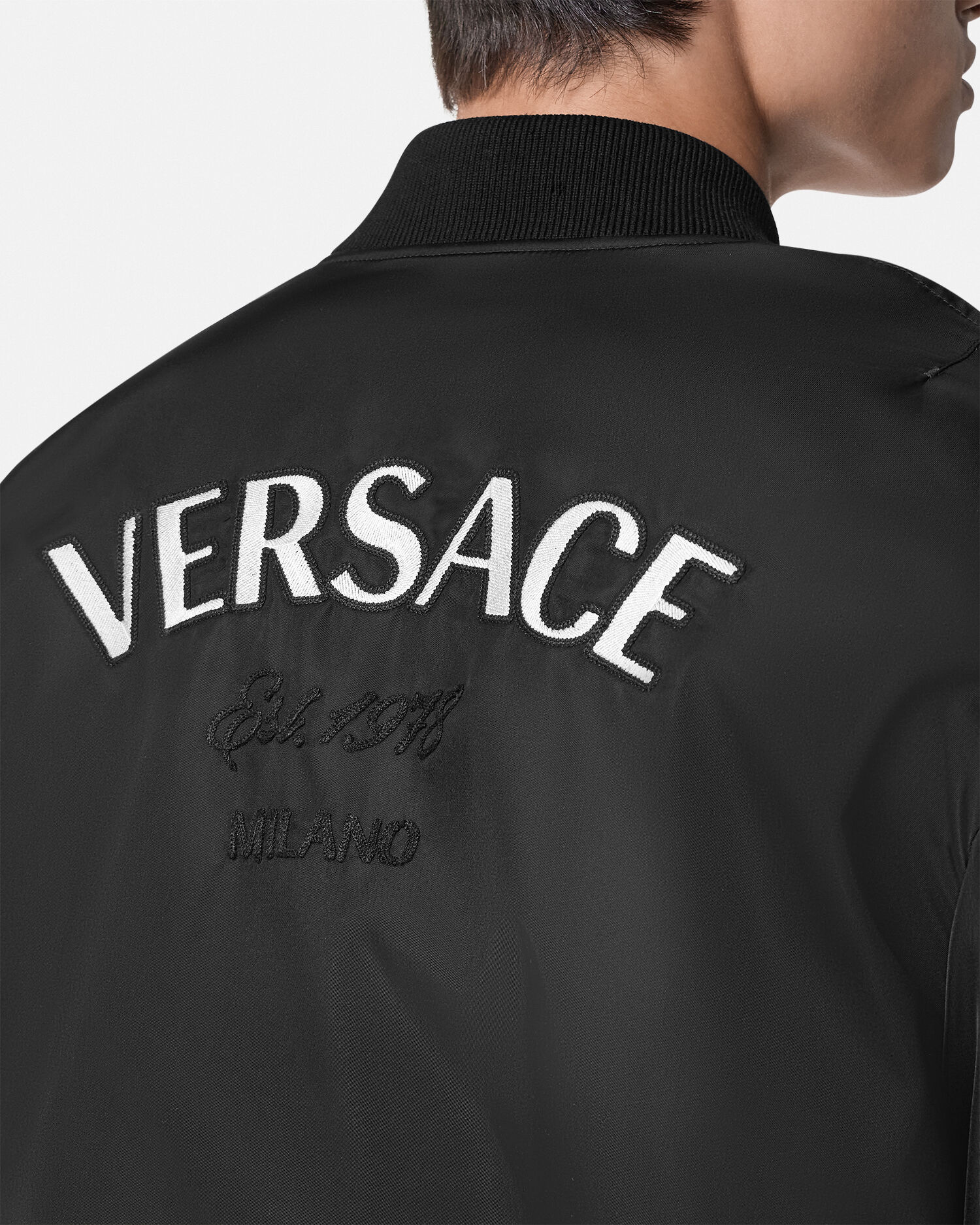 ロゴ ボンバー ジャケット ブラック | VERSACE JP