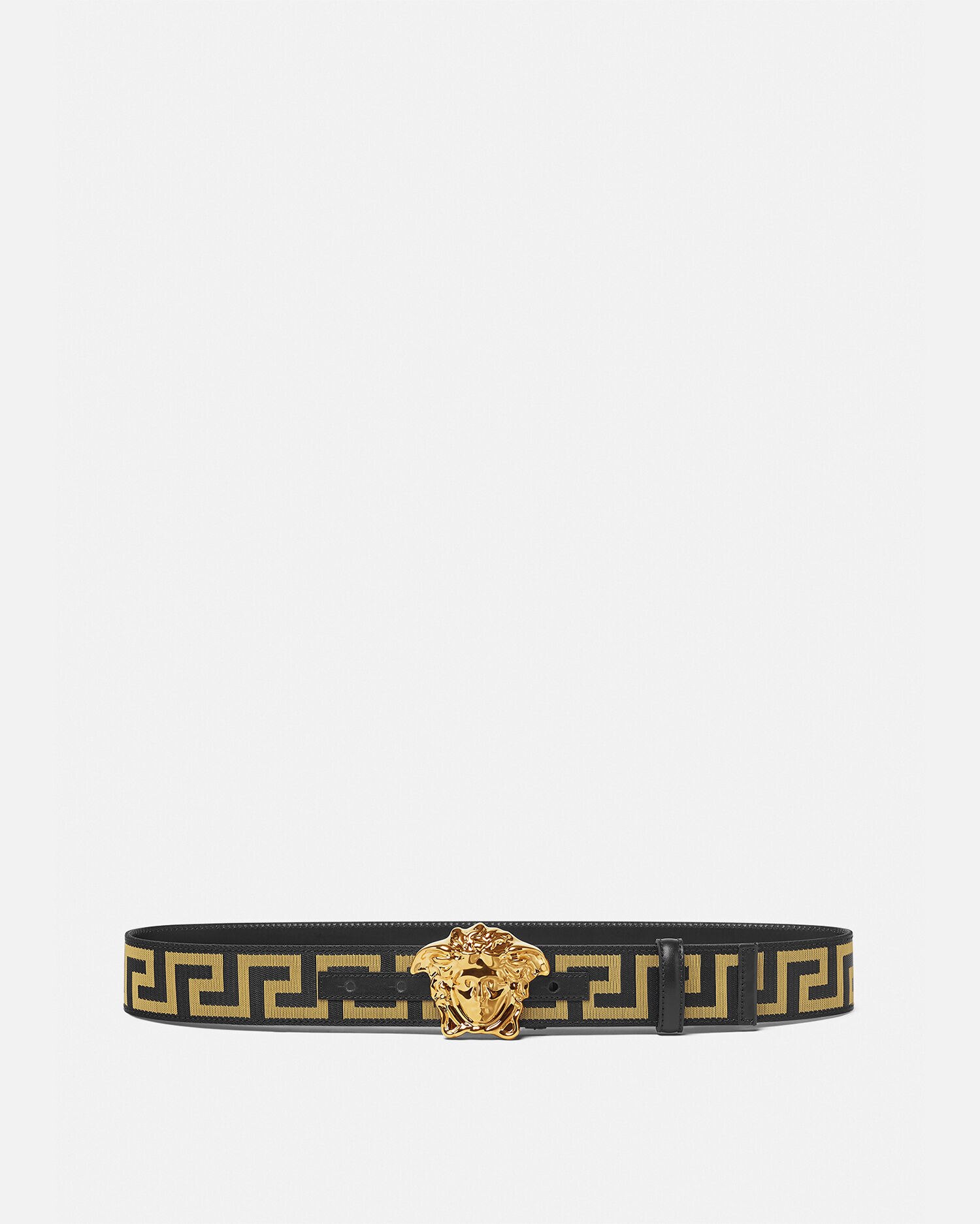 グレカ ラ メドゥーサ ベルト ブラック,ゴールド | VERSACE JP
