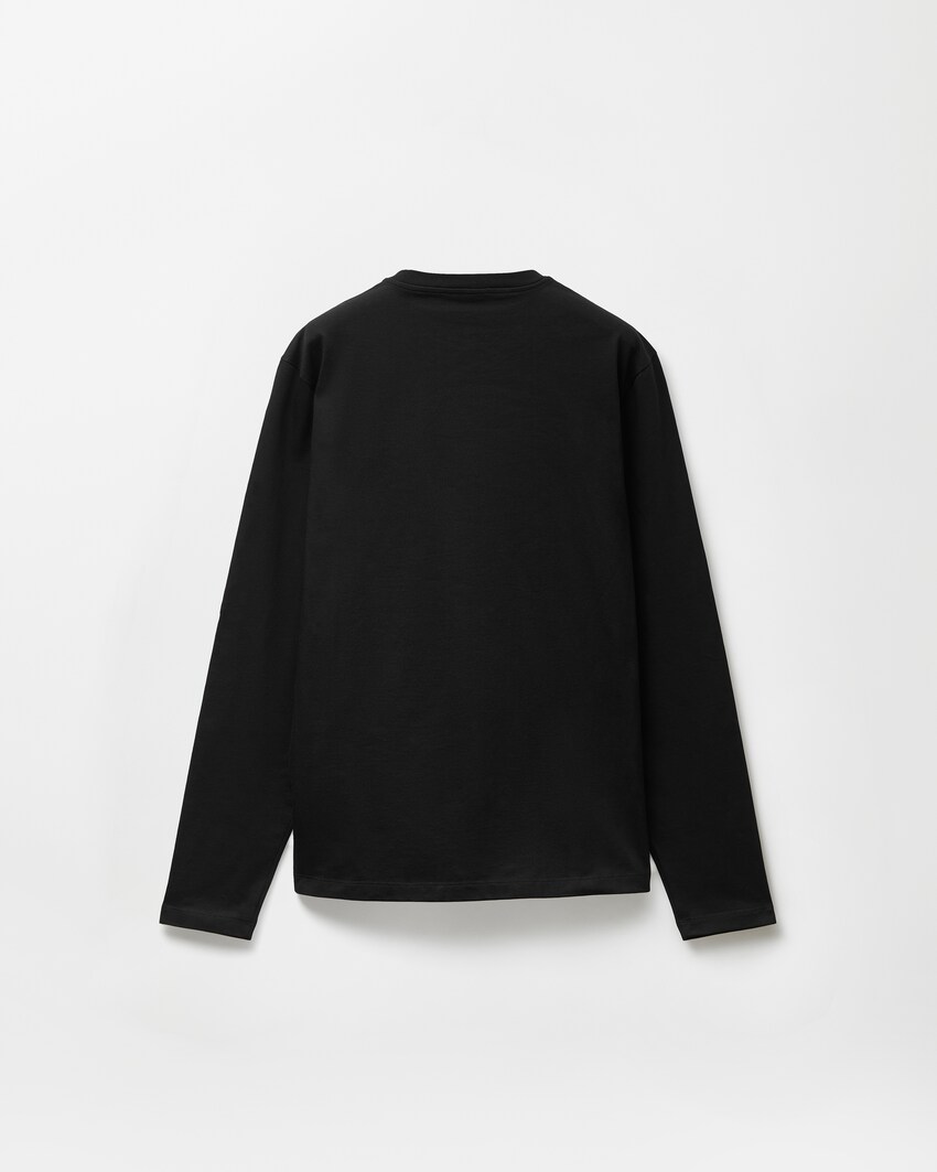 Versace 刺繍入り コットンジャージー Tシャツ ブラック 3