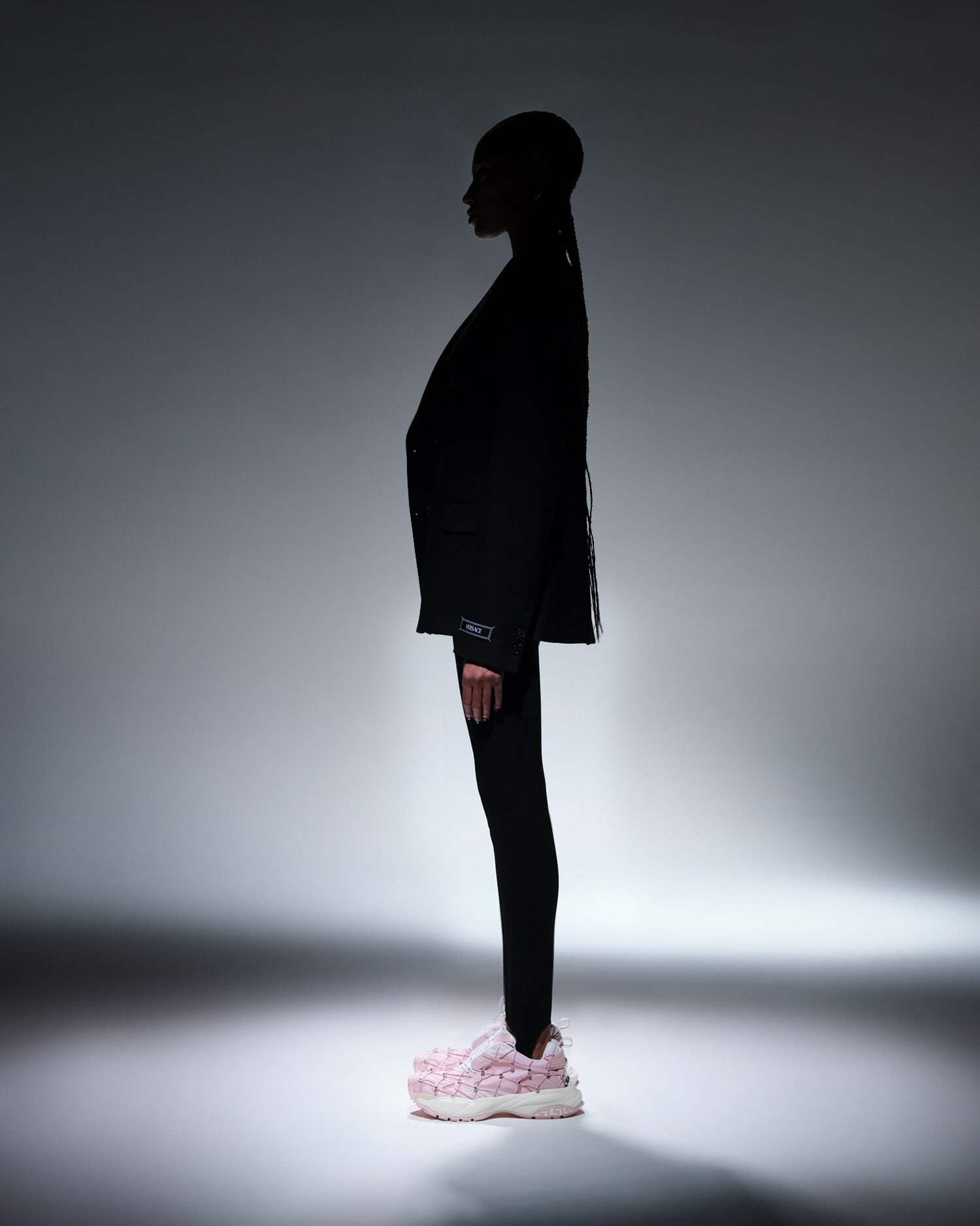 ヴェルサーチェ マーキュリー M_VS_02 装飾付き スニーカー ピンク