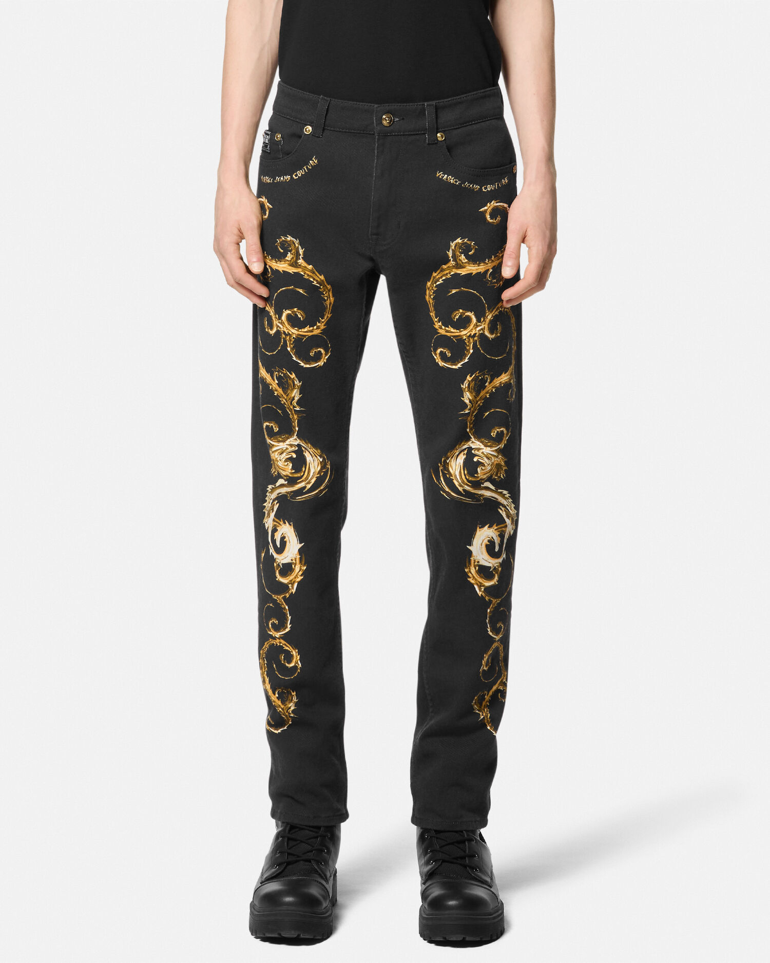 スリムフィット ジーンズ クロモ クチュール | VERSACE JP
