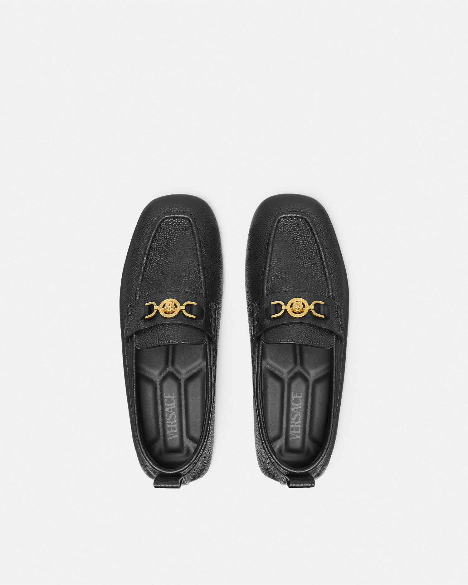 ヴィラ ドライバー シューズ ブラック,ゴールド | VERSACE JP