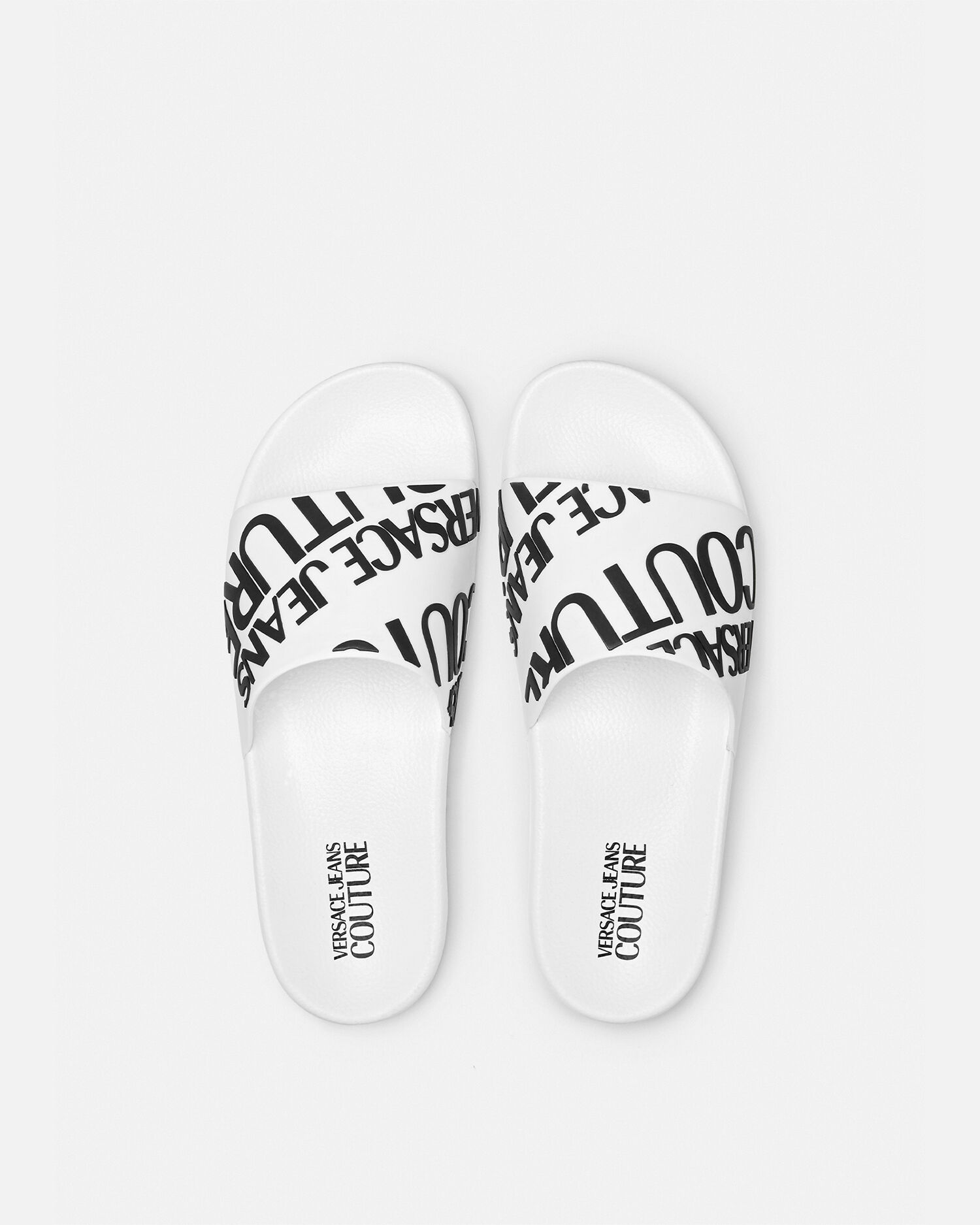 ヴェルサーチェ ジーンズ クチュール ロゴ スライダーサンダル メンズ