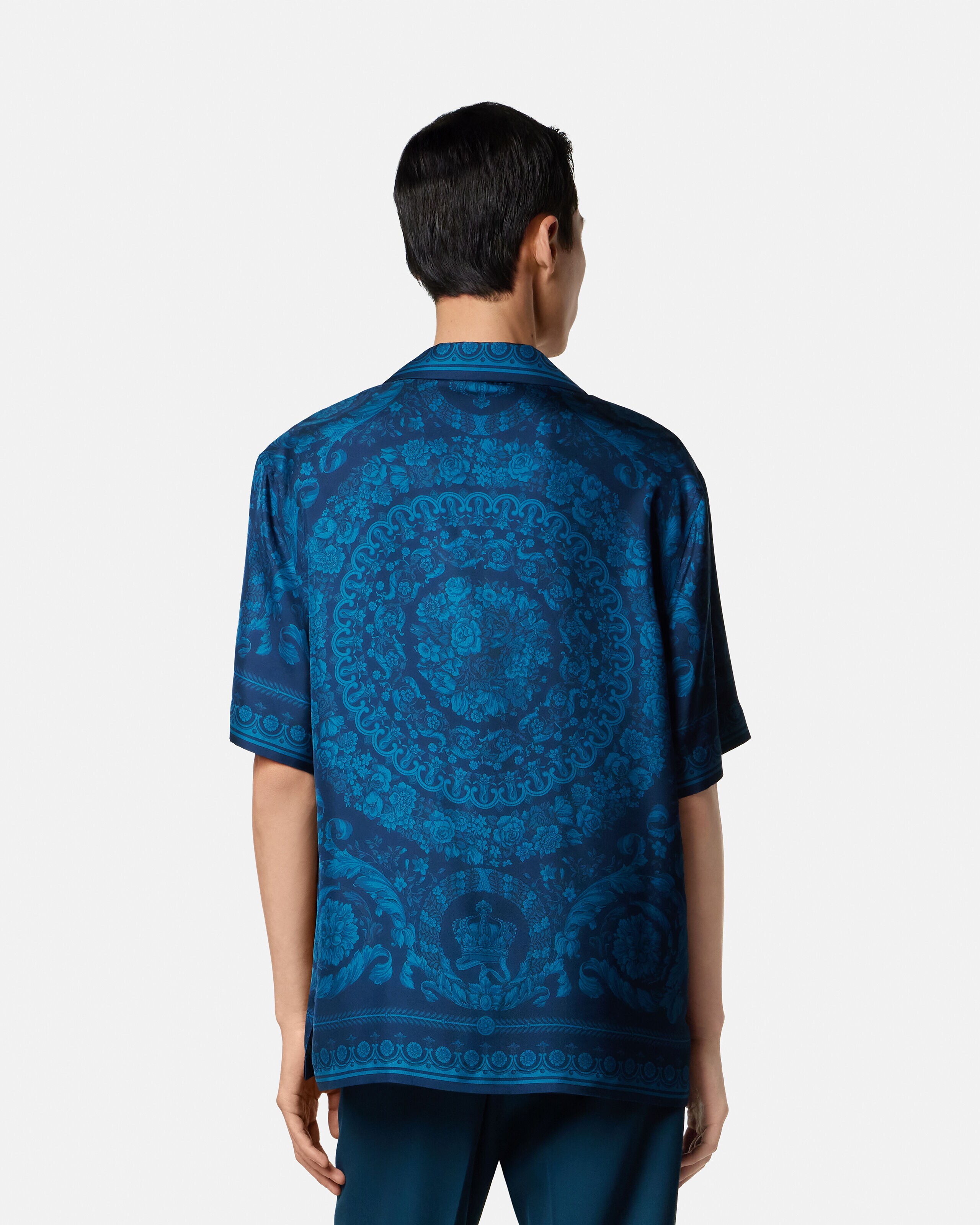 シルク シャツ バロッコ ブルー | VERSACE JP