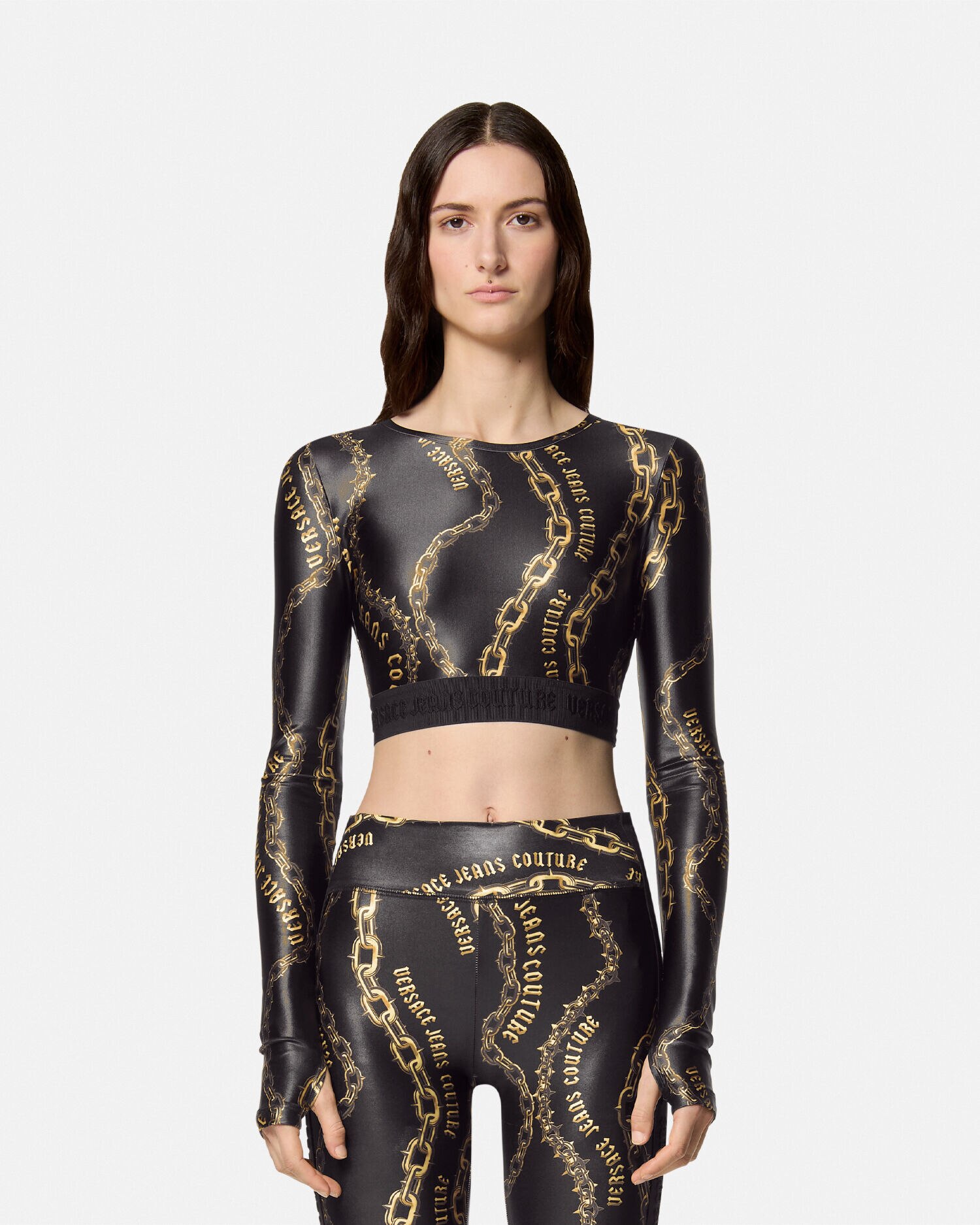 チェーン クチュール クロップ トップ | VERSACE JP