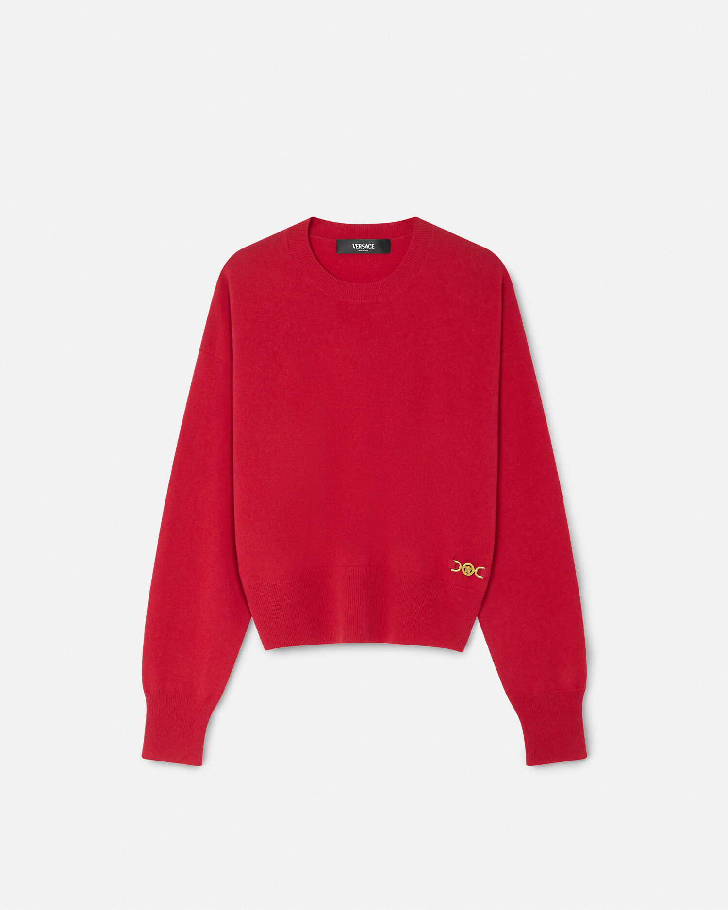 カシミヤブレンド ニット ボクシー セーター レッド | VERSACE JP