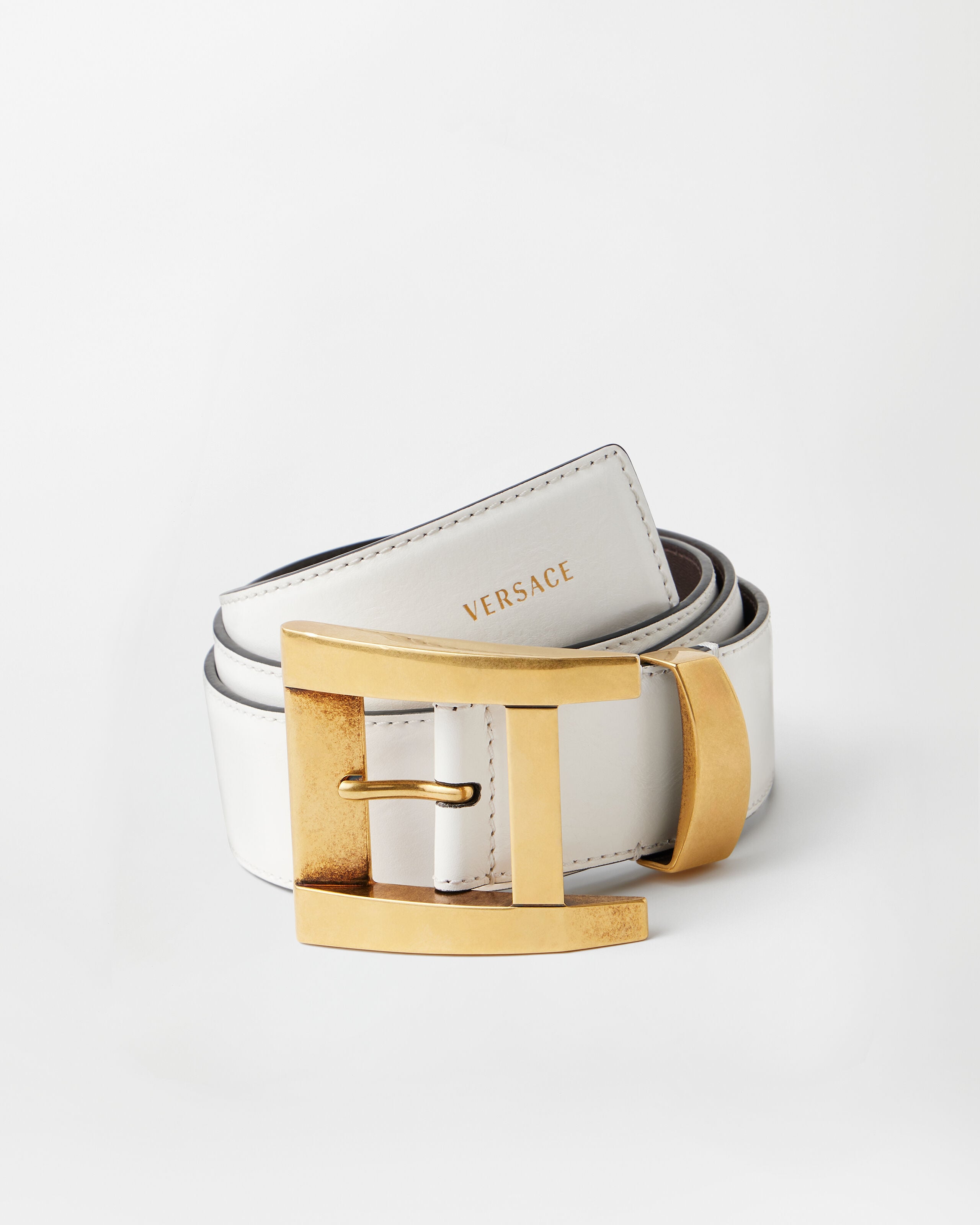 レザー ベルト 4 cm ホワイト | VERSACE JP