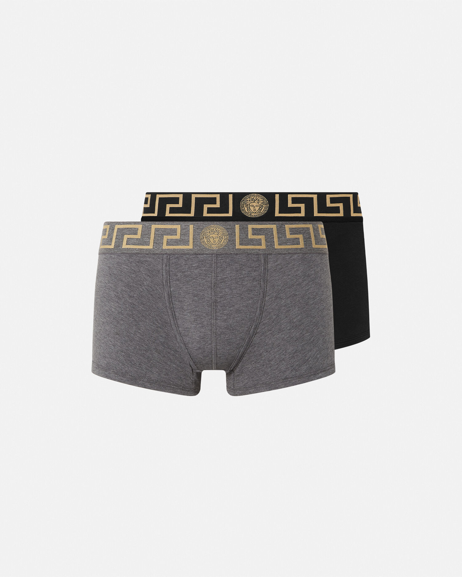 コットンジャージー トランクス 2枚パック ブラック,グレー | VERSACE JP