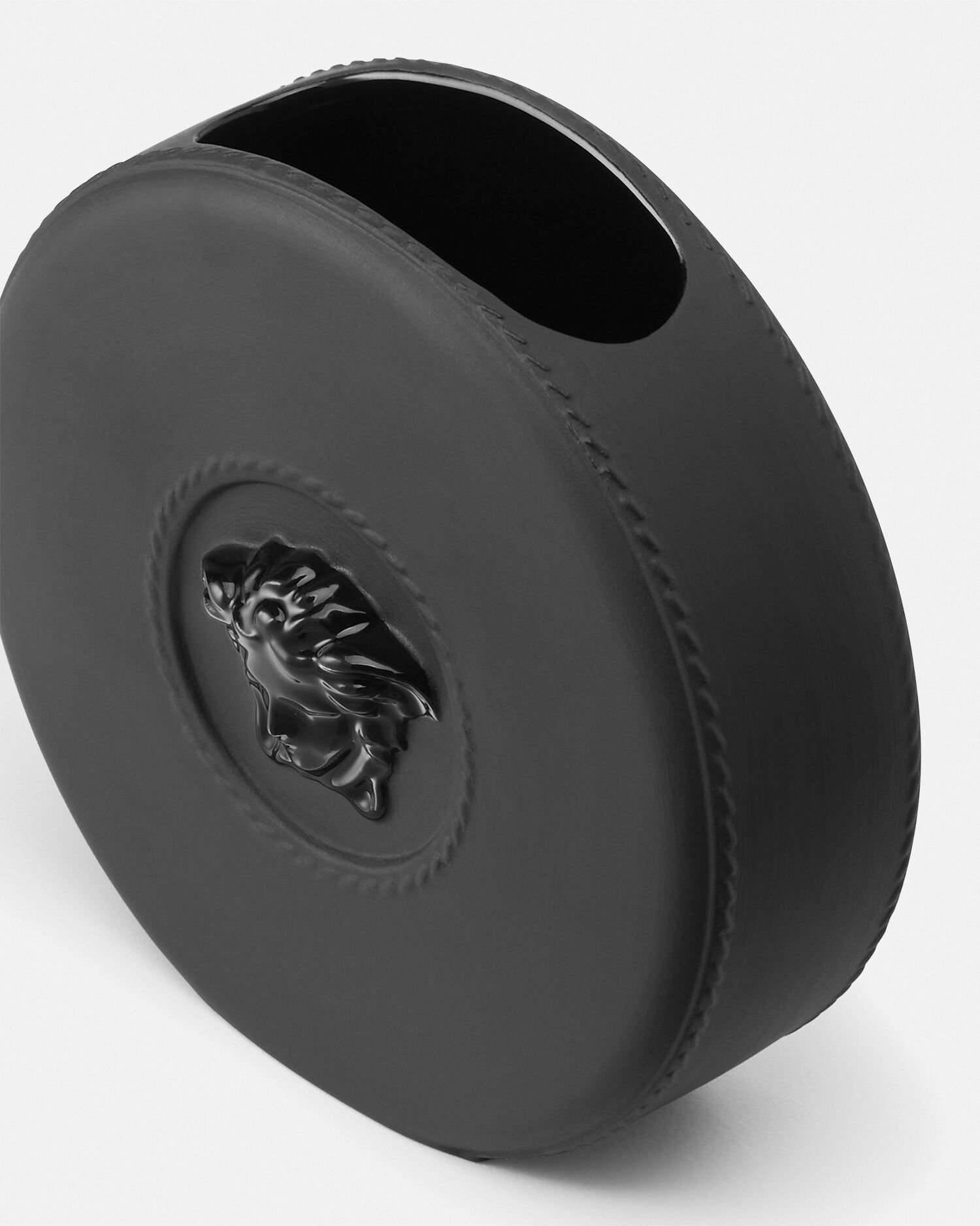 ラ・メドゥーサ ラウンド 花瓶 10 cm ブラック | VERSACE JP