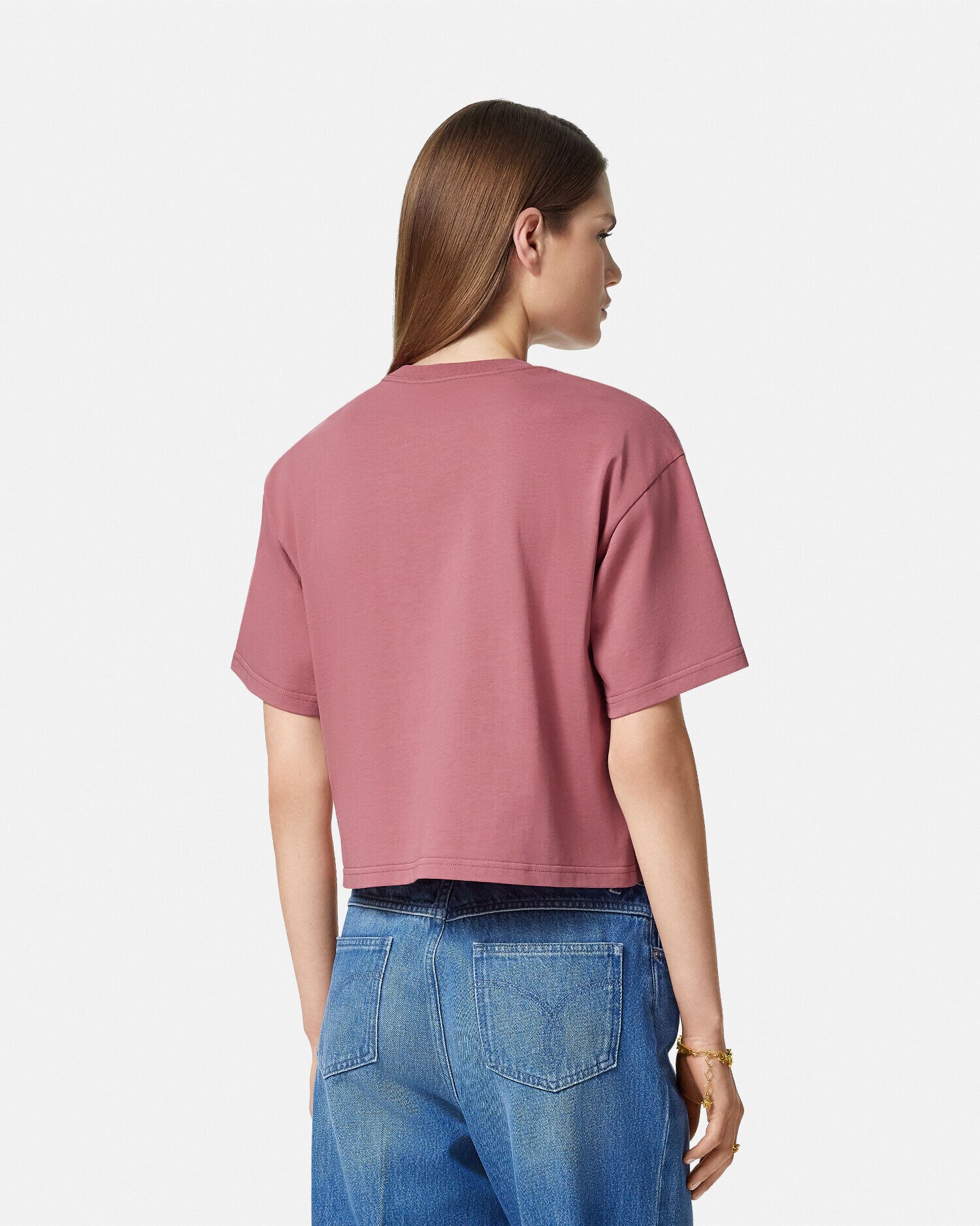 クロップ Tシャツ メドゥーサ ピンク | VERSACE JP