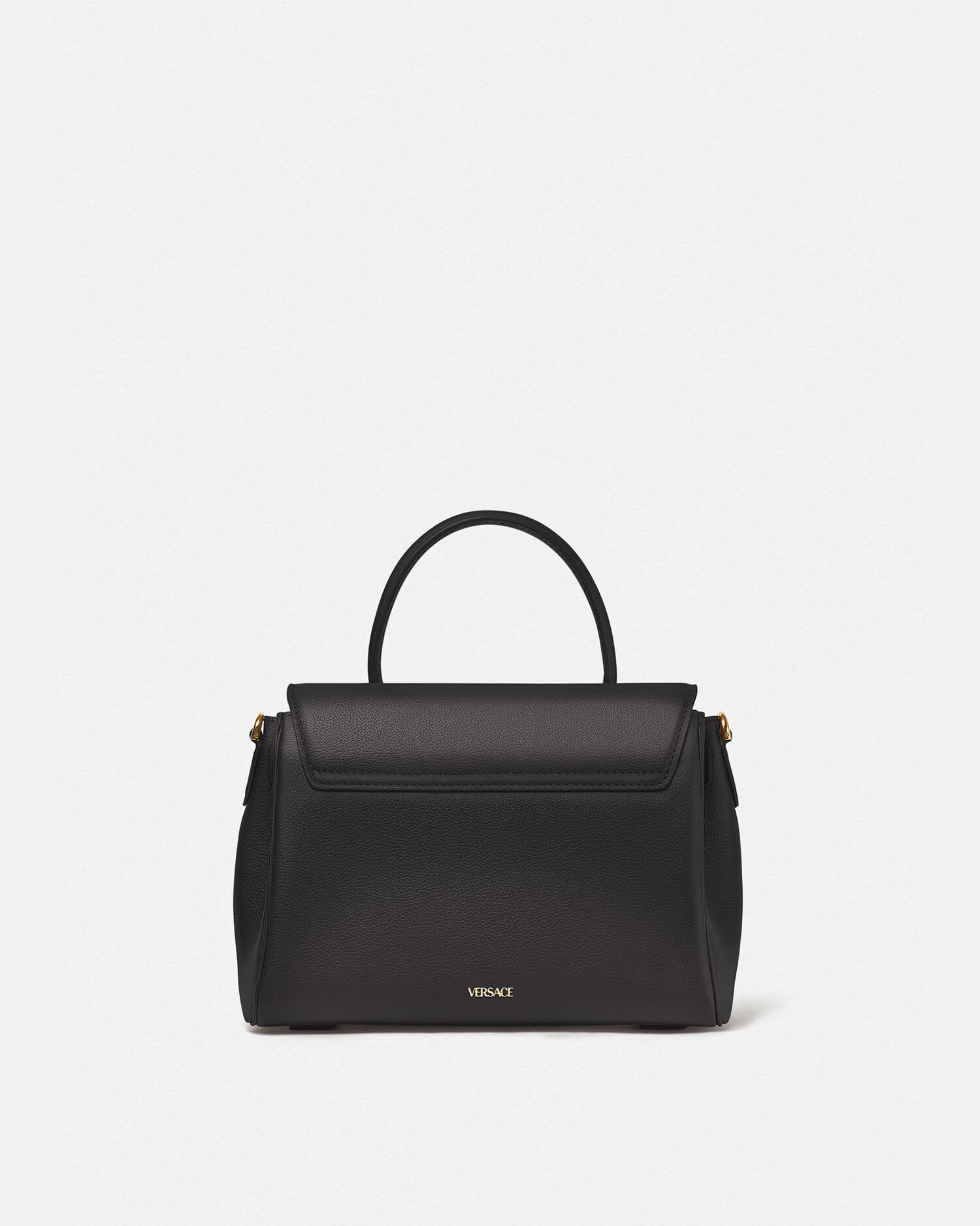ラ メドゥーサ レザー トップハンドル ブラック | VERSACE JP