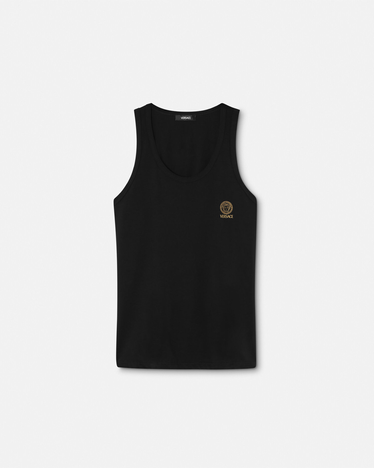VERSACE ブラック タンクトップ メンズ ラグジュラリー バスローブ &ローブ | ヴェルサーチェ 日本
