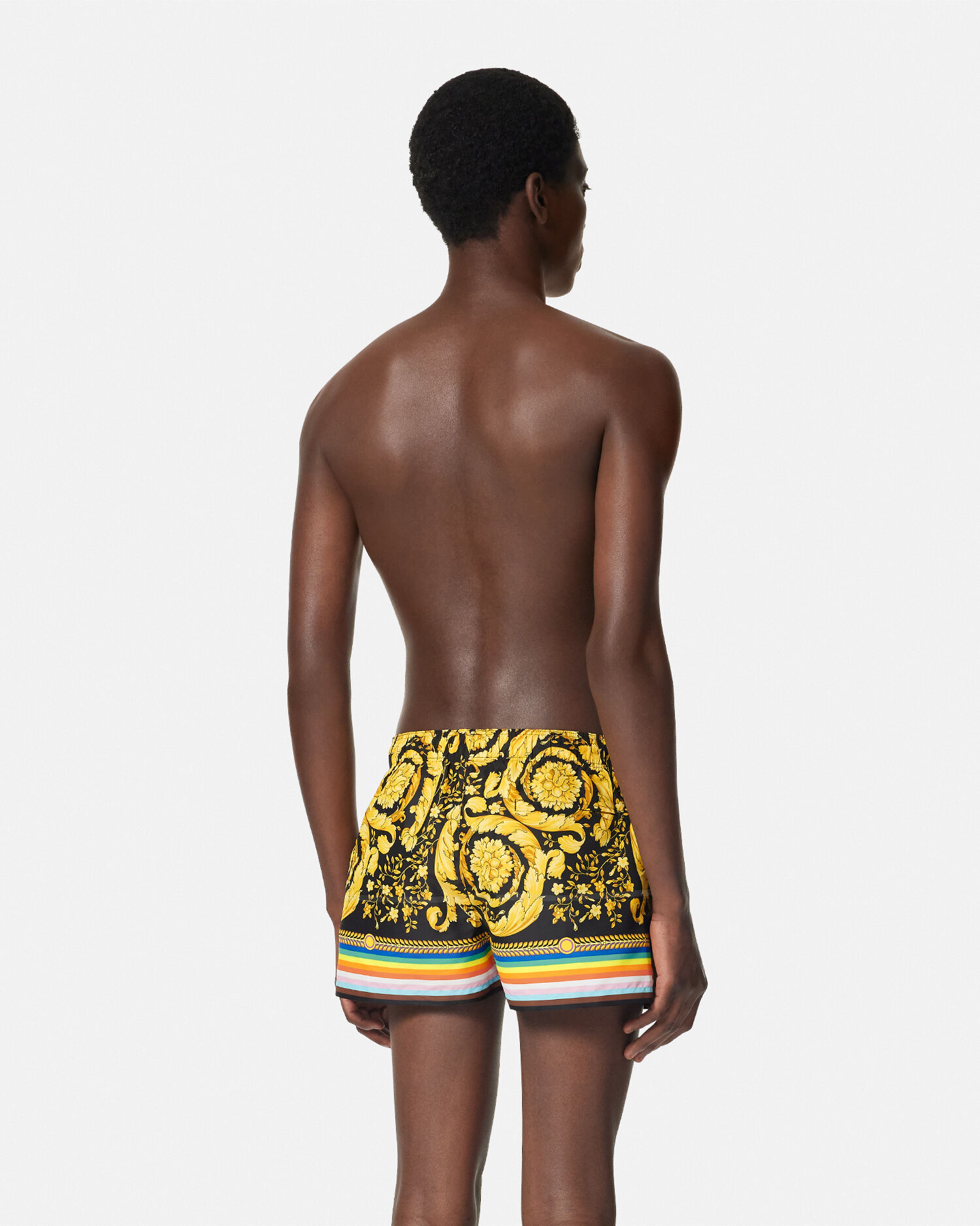 スイム ショートパンツ プライド バロッコ ブラック,プリント | VERSACE JP