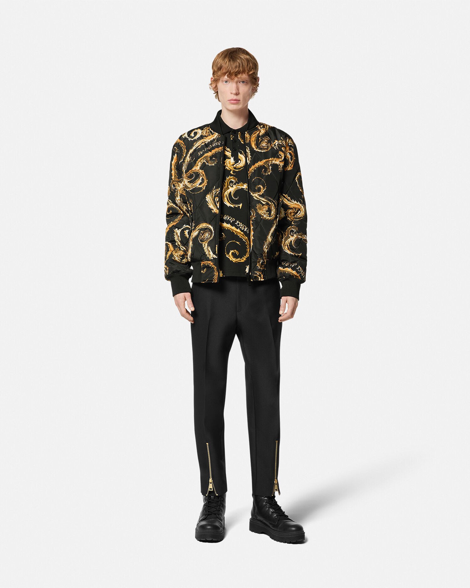 スリムフィット ポロ シャツ クロモ クチュール | VERSACE JP