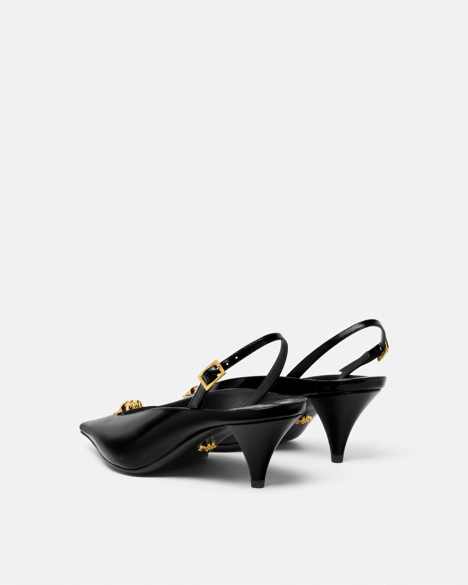 VERSACE ラ メドゥーサ レザー スリングバック パンプス ラ メドゥーサ スリングバック パンプス 55 mm | VERSACE JP