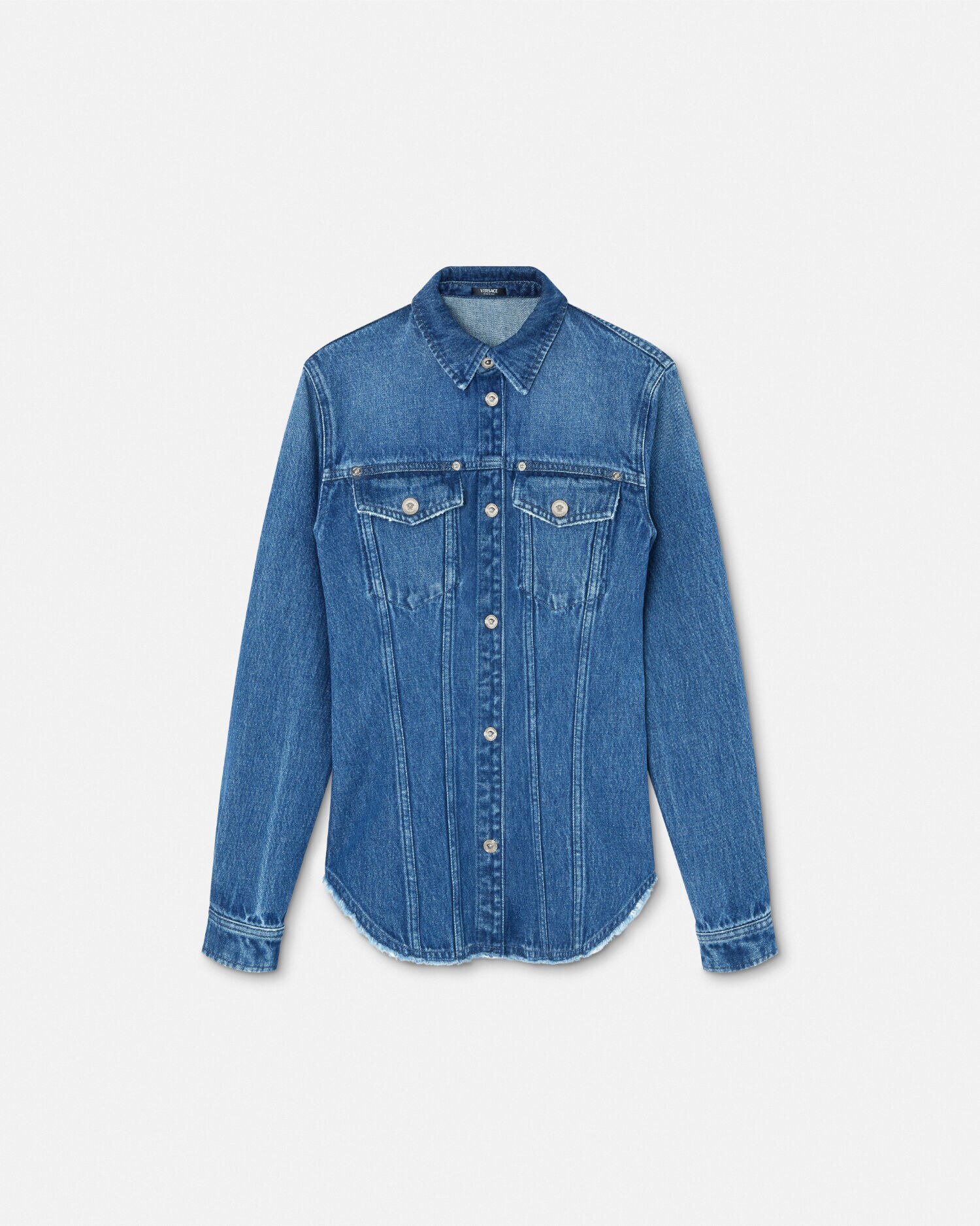 VERSACE(ヴェルサーチ) バックシルクデニムシャツ227 274 923