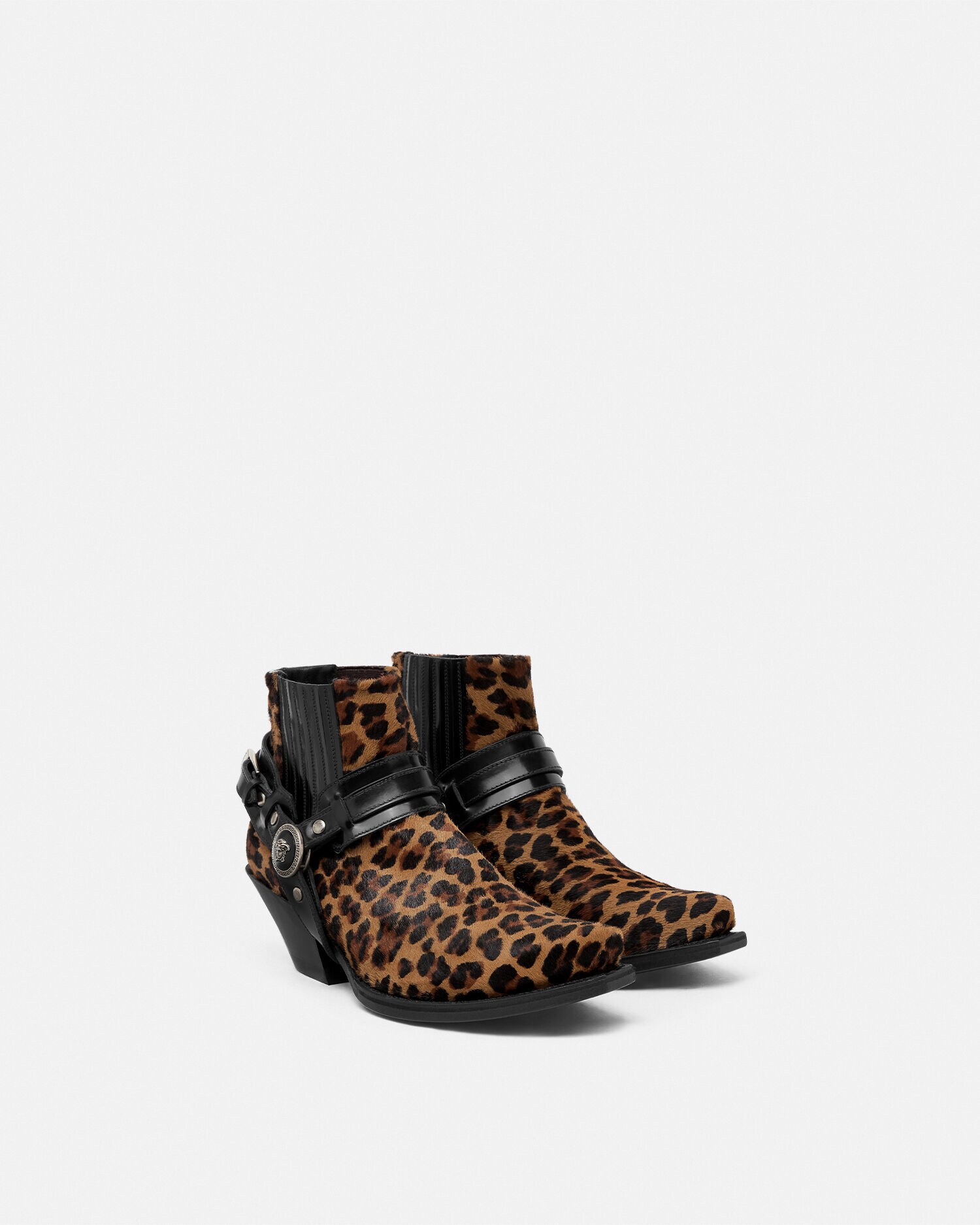 【試着のみ】Versace Medusa レザーアンクルブーツ 試着のみ】Versace Medusa レザーアンクルブーツ