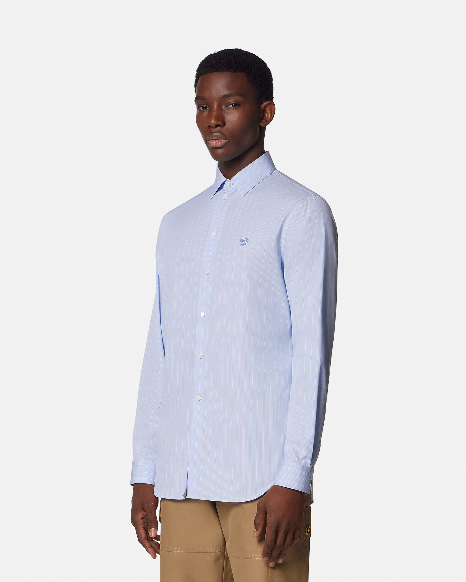 VERSACE ストライプシャツ Lサイズ レア！！【VERSACE ヴェルサーチ】ストライプ シャツ