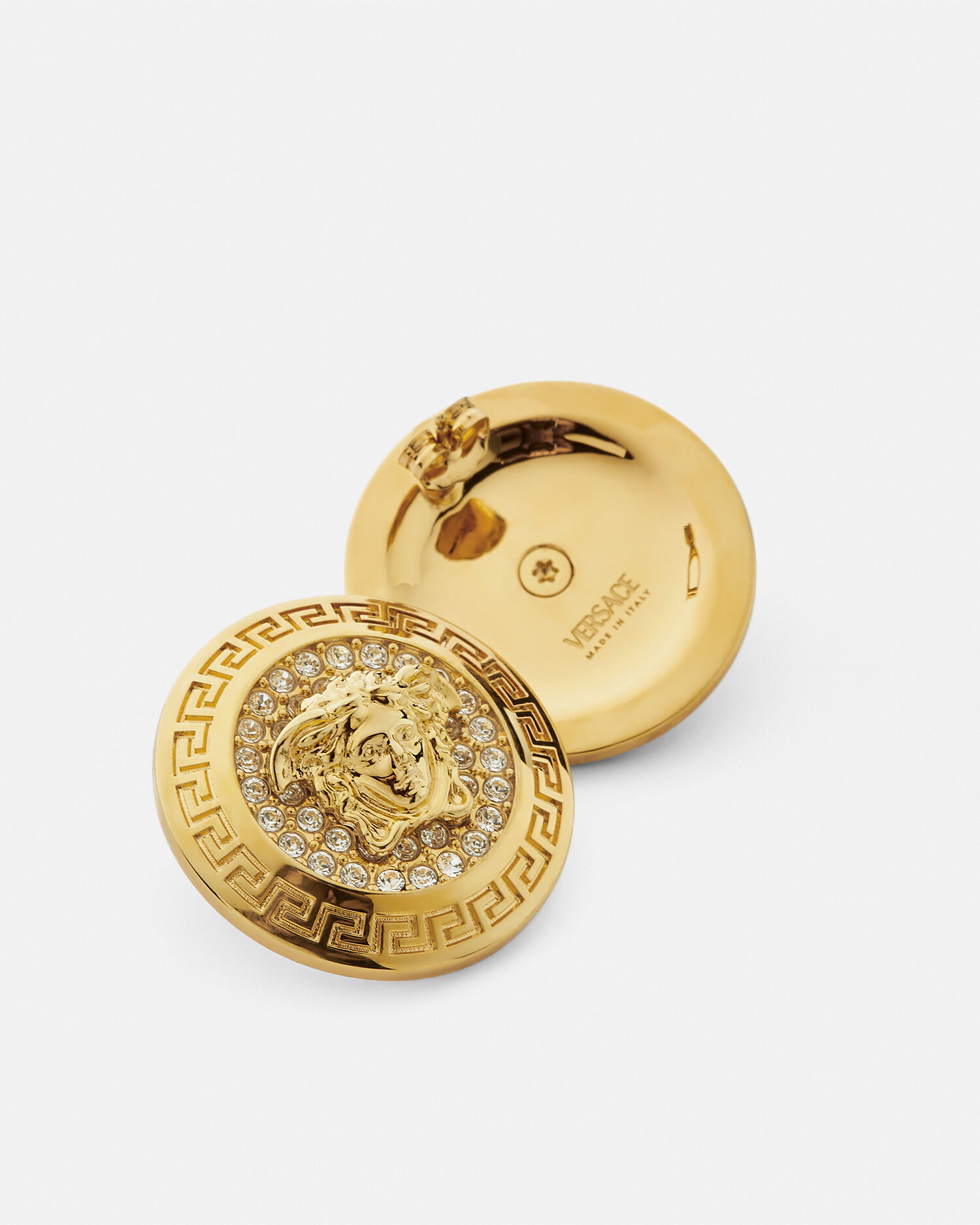Versace ゴールド クリスタル スタッドピアス クリスタル スタッド イヤリング ラ メドゥーサ | VERSACE JP