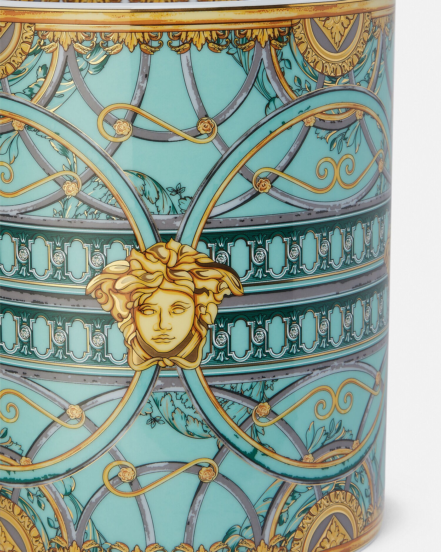 ベルサーチ花瓶、壺 ラ スカラ デル パラッツォ ヴェルデ 花瓶 18 cm グリーン | VERSACE JP