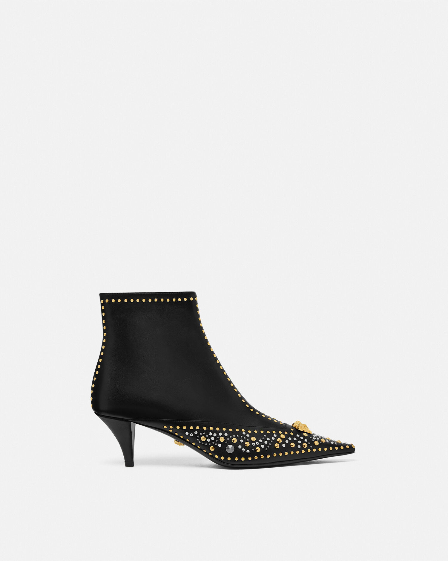 美品 GIANNI VERSACE アンクルブーツ ベロア レザー ビックロゴ 美品 GIANNI VERSACE アンクルブーツ ベロア レザー ビックロゴ