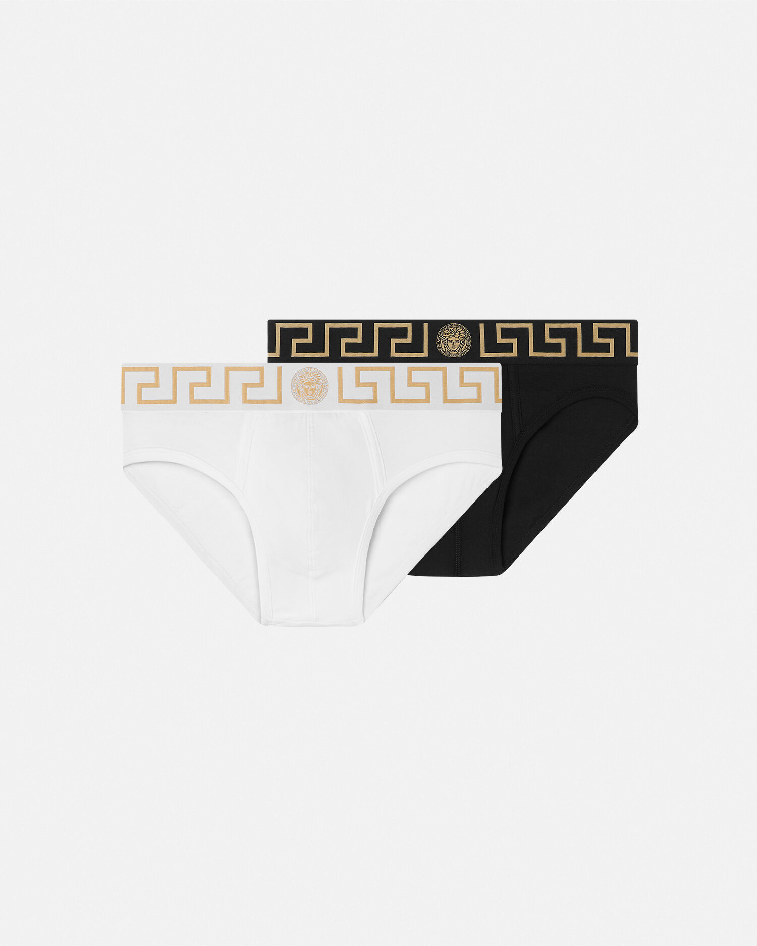 コットンジャージー ブリーフ 2枚パック ブラック,ホワイト | VERSACE JP