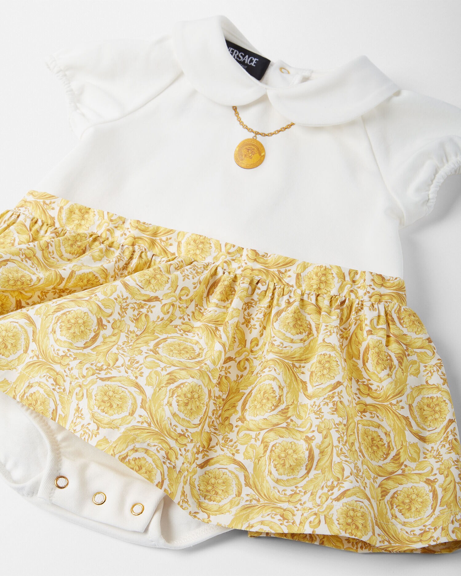【未使用タグ付】VERSACE ベビー Tシャツドレス 12-18ヶ月 ベビー プリント コットン Tシャツ ドレス | VERSACE JP