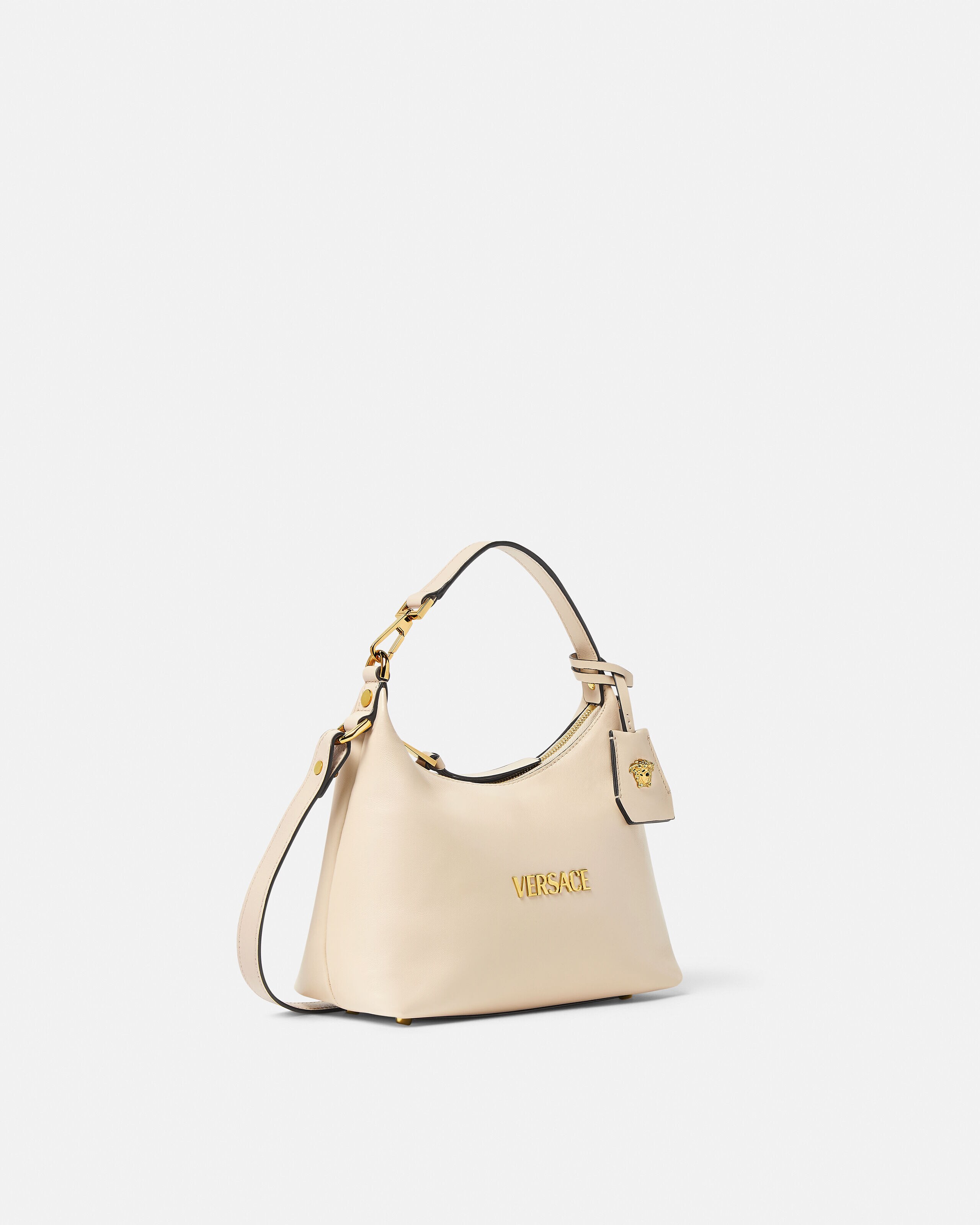 ヴェルサーチェ タグ ナッパ ホーボーバッグ ベージュ | VERSACE JP