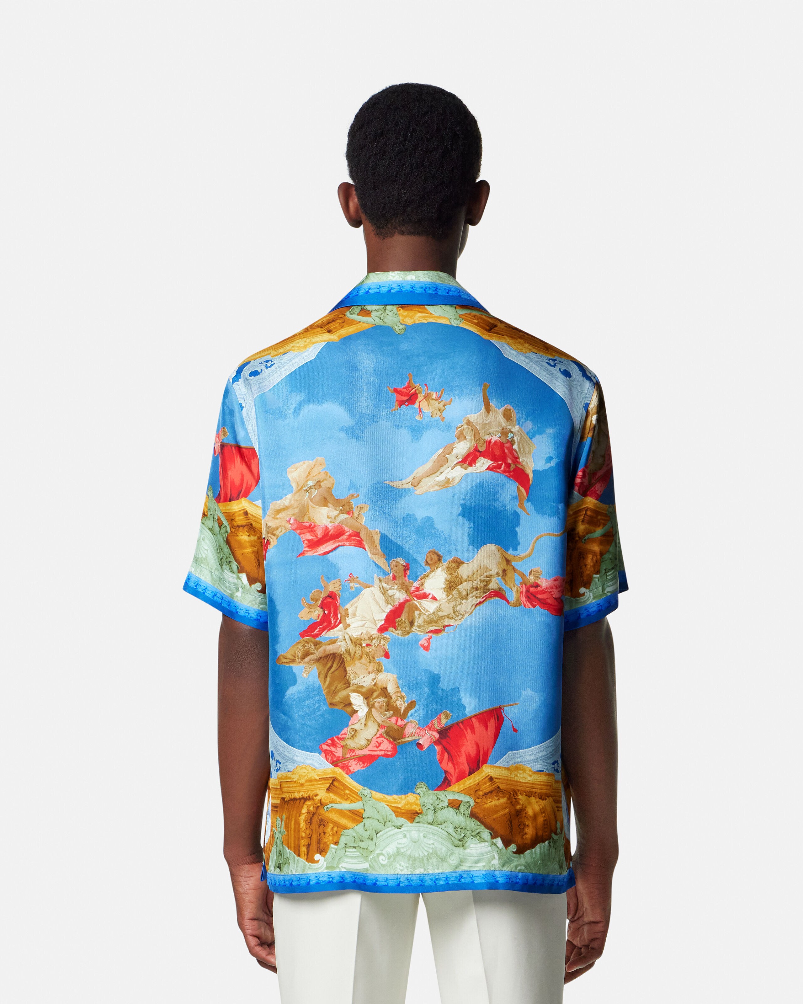 プリント シルク ツイル レギュラー シャツ プリント | VERSACE JP