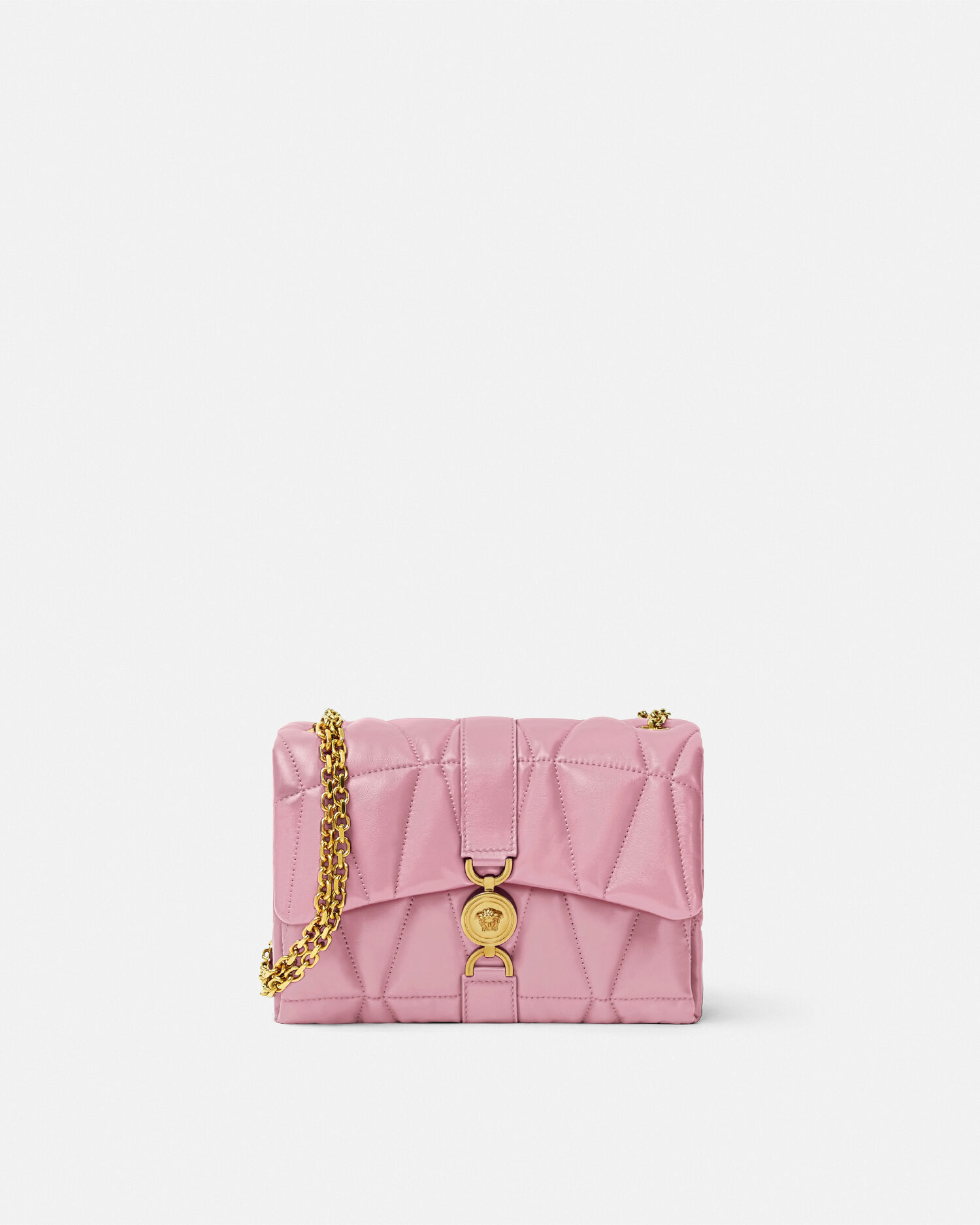 大流行中！ Kleio キルティング ショルダーバッグ ピンク | VERSACE JP バッグ