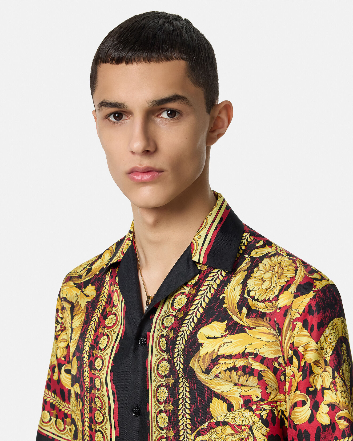 ワイルド バロッコ イリュージョン シルクシャツ レッド,プリント | VERSACE JP