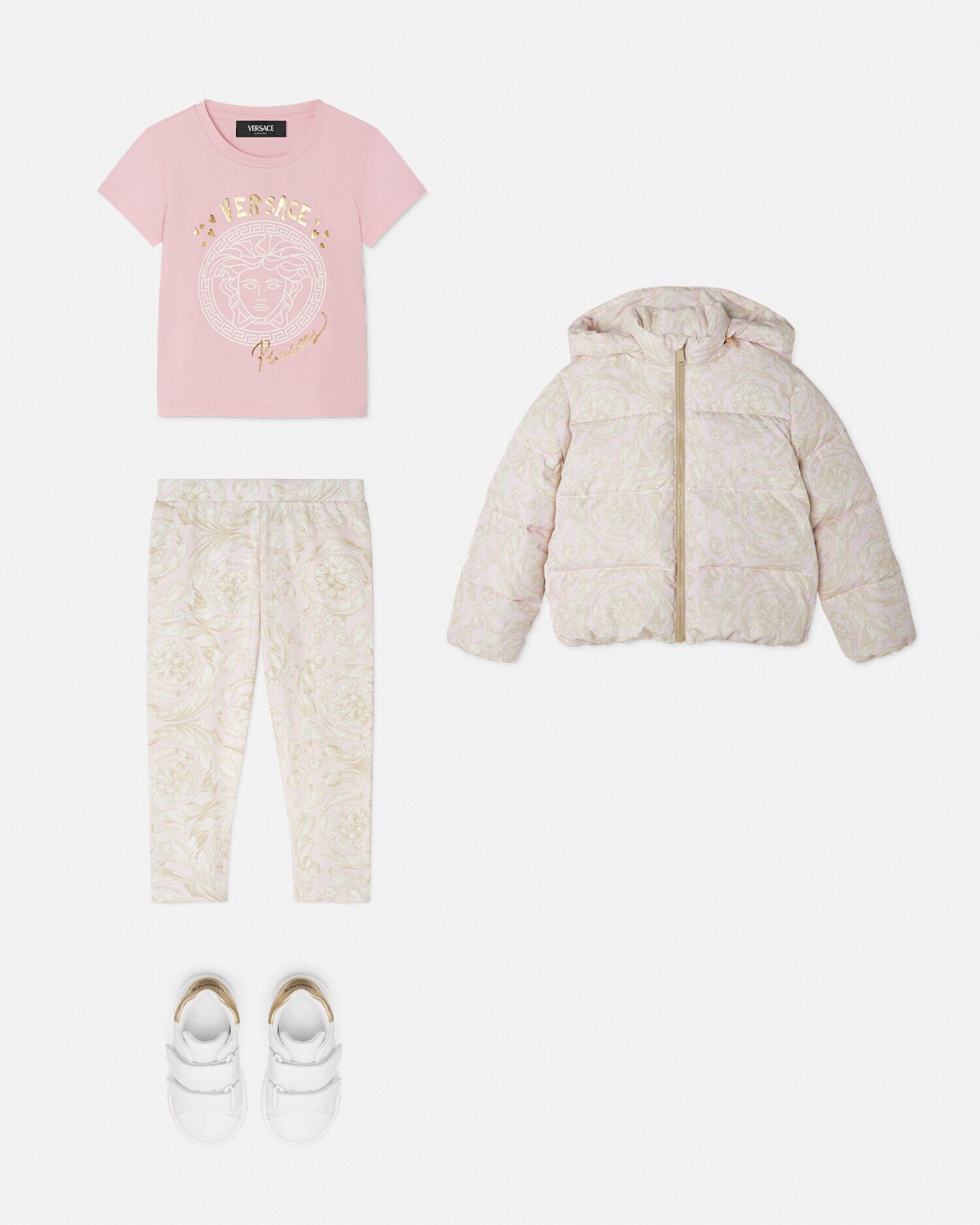 Tシャツ メドゥーサ プリンセス キッズ ピンク | VERSACE JP