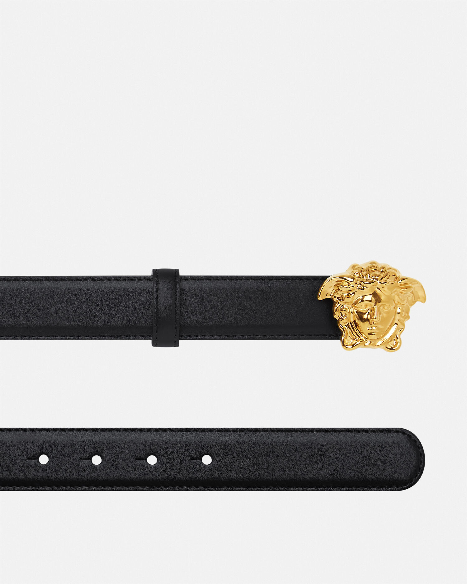 ラ メドゥーサ レザー ベルト 3cm ブラック | VERSACE JP