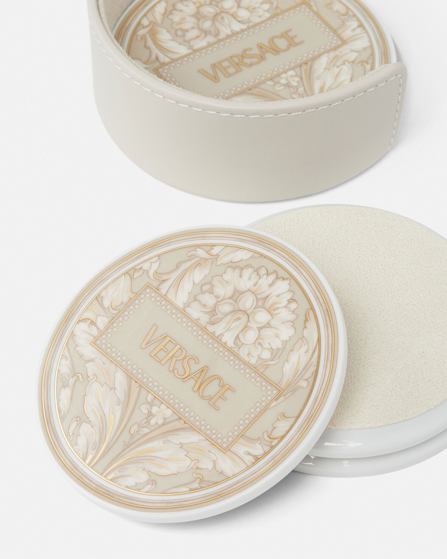バロッコ ベージュ コースター 4 枚セット ベージュ,プリント | VERSACE JP