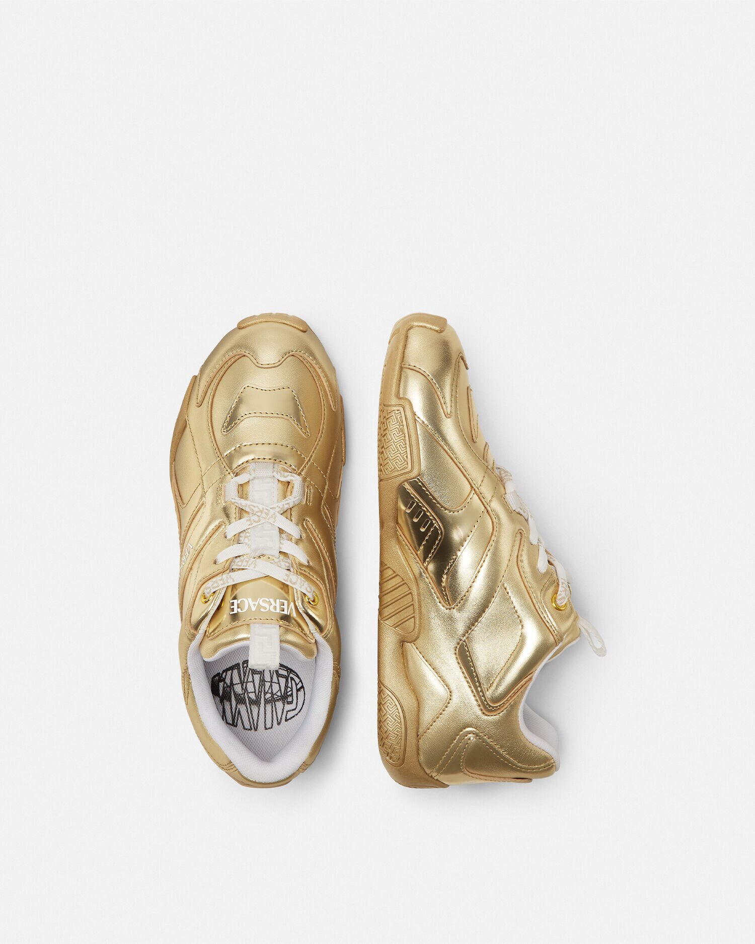 VERSACE ゴールド スポーツスニーカー メタリック ガラクシア スニーカー ゴールド | VERSACE JP