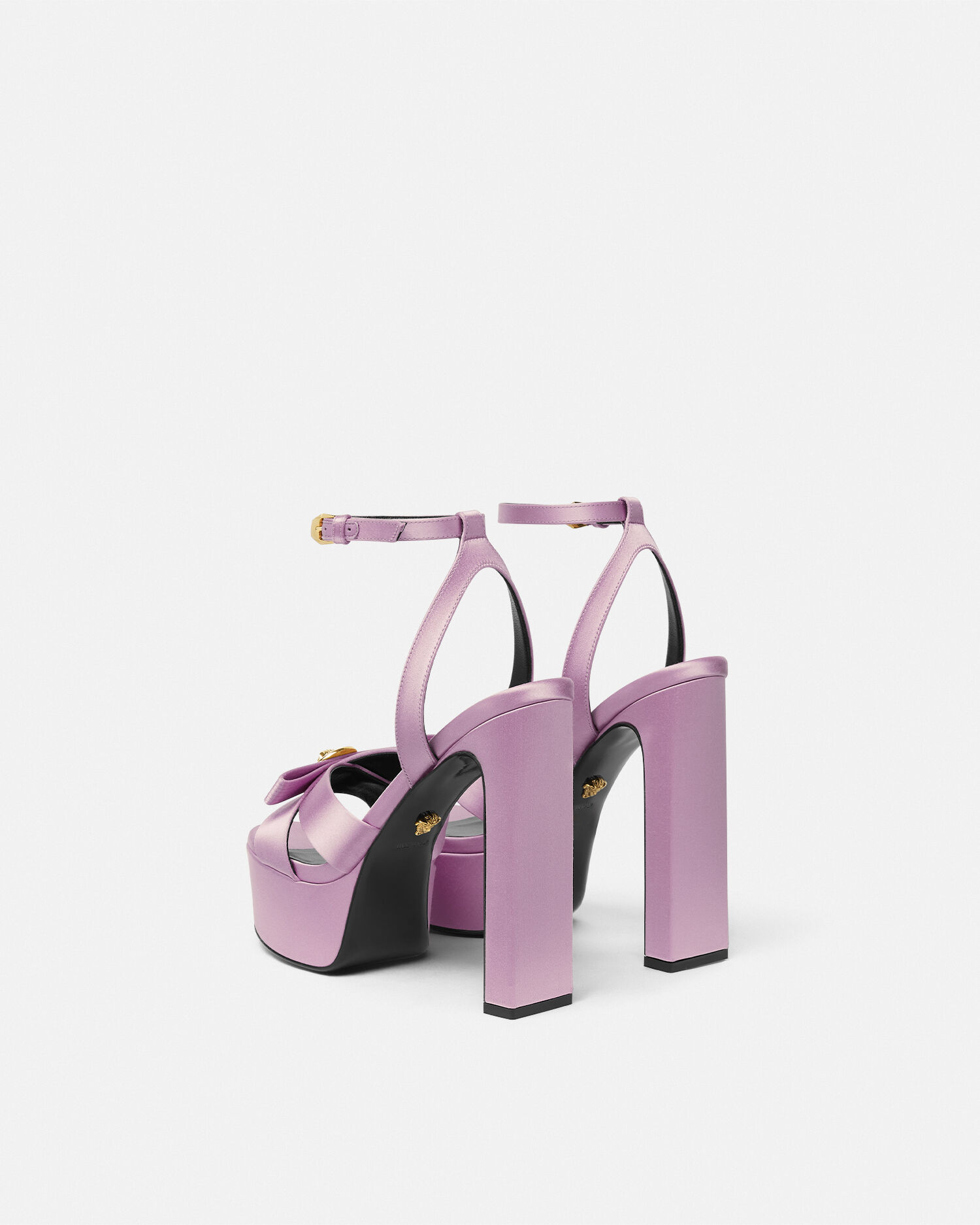 国内発送【VERSACE】サンダル リボン サテン ジャンニ リボン サテン サンダル 140 mm パープル | VERSACE JP
