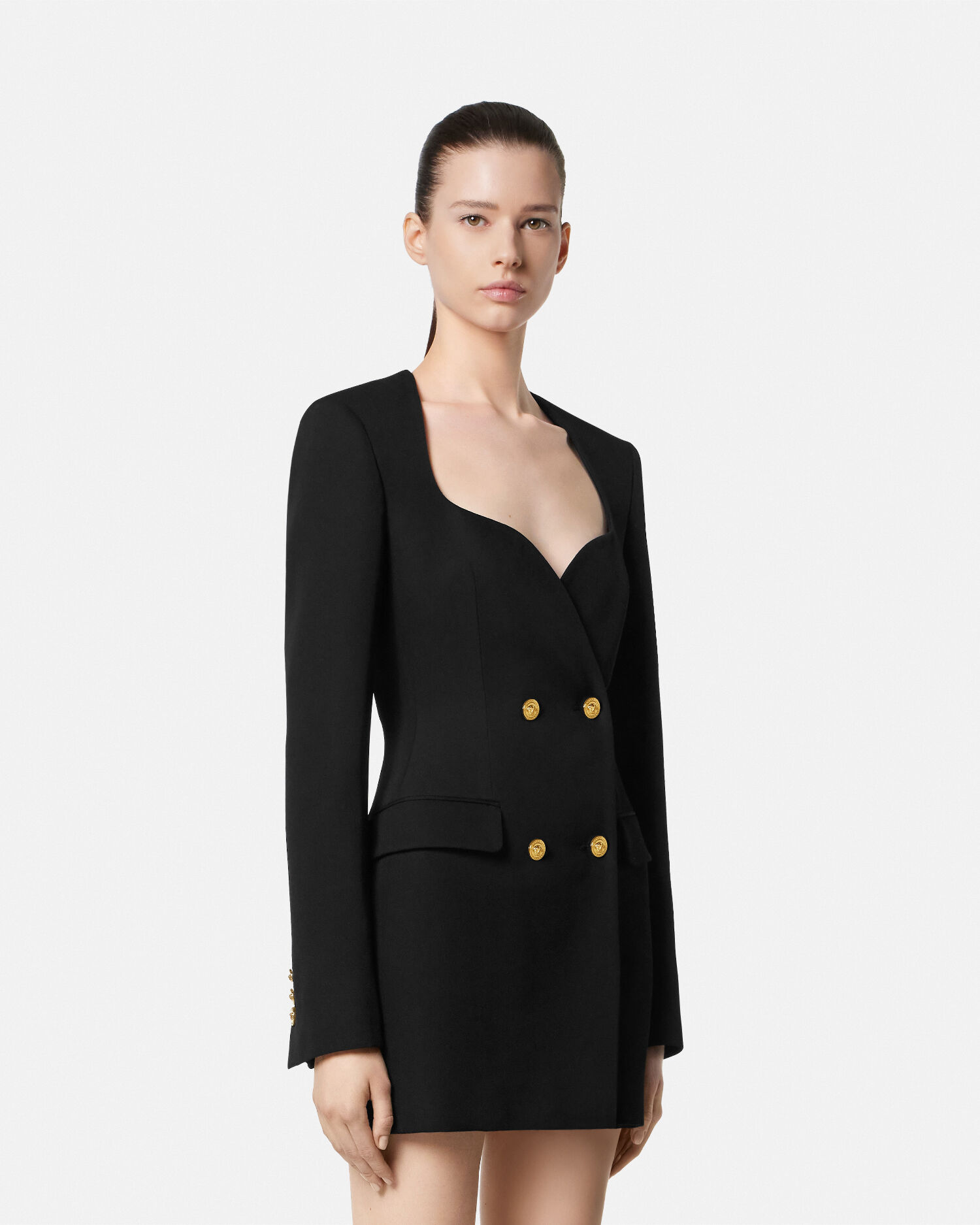 ウール ダブルブレスト ブレザー ドレス | VERSACE JP