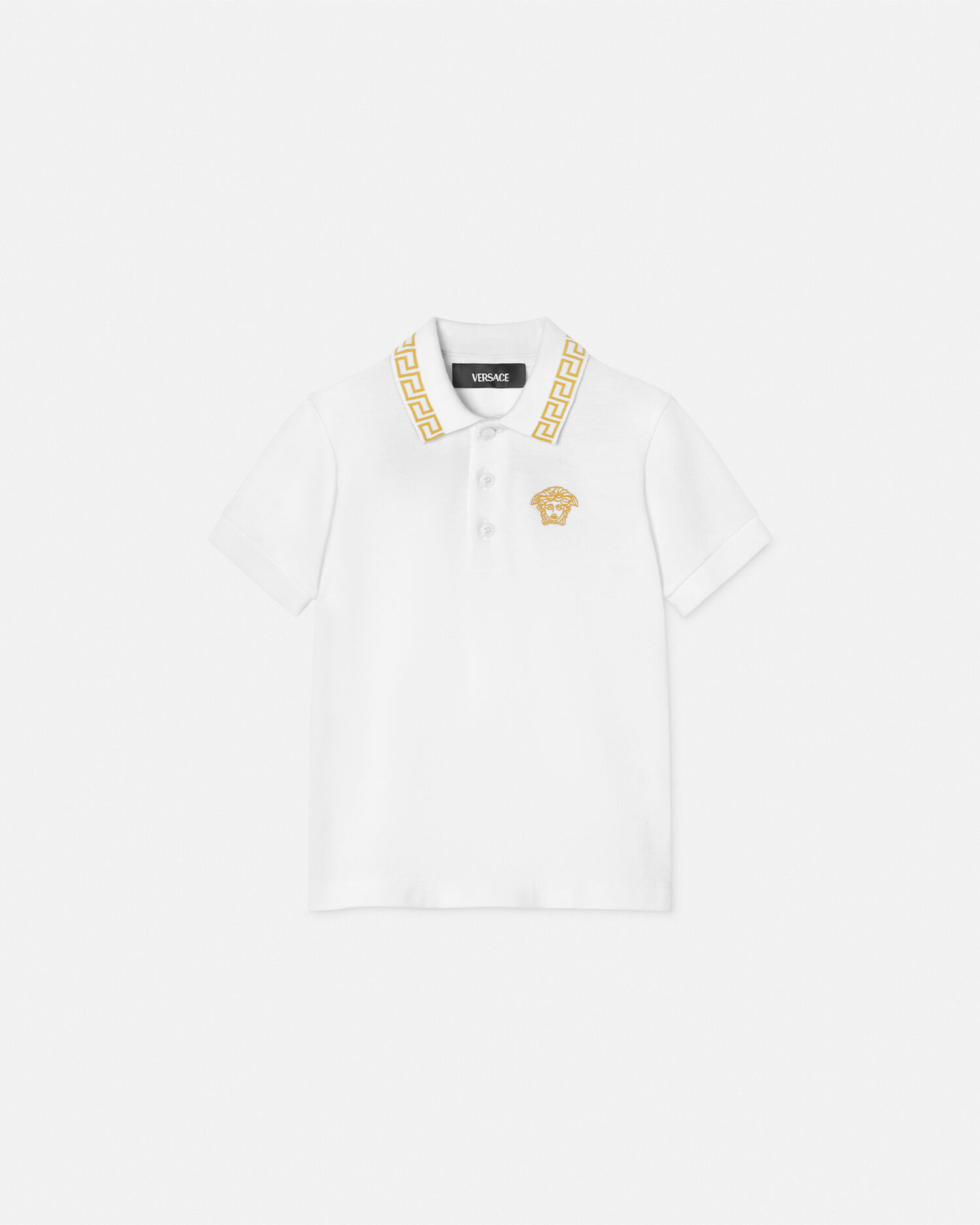 Versace ヴェルサーチェ ホワイト ポロシャツ ベビーボーイ & 幼児 コレクション | ヴェルサーチェ 日本