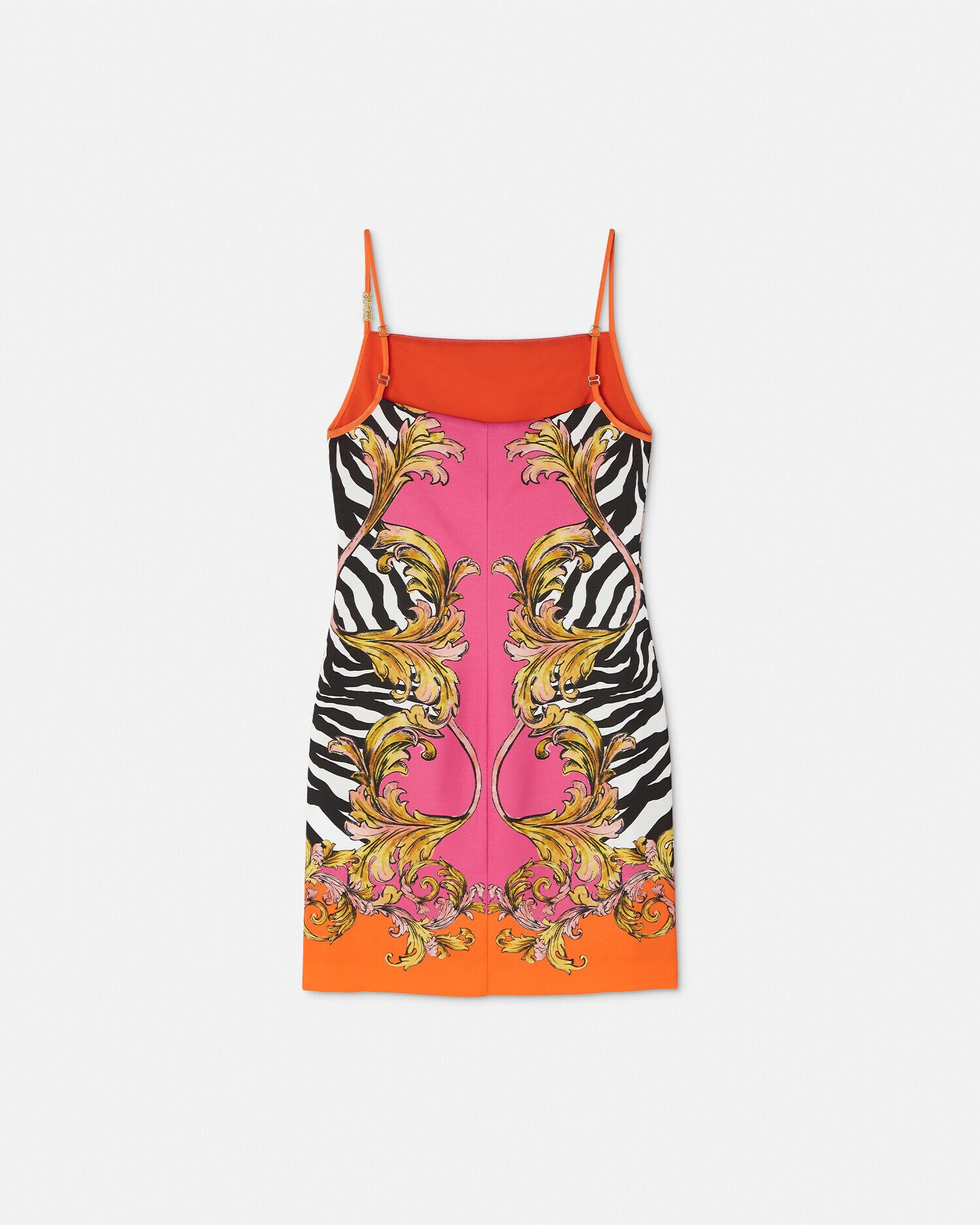 VERSACE バロッコ コントラスト ダッチェス ミニドレス ピンク VERSACE バロッコ コントラスト ダッチェス ミニドレス ピンク
