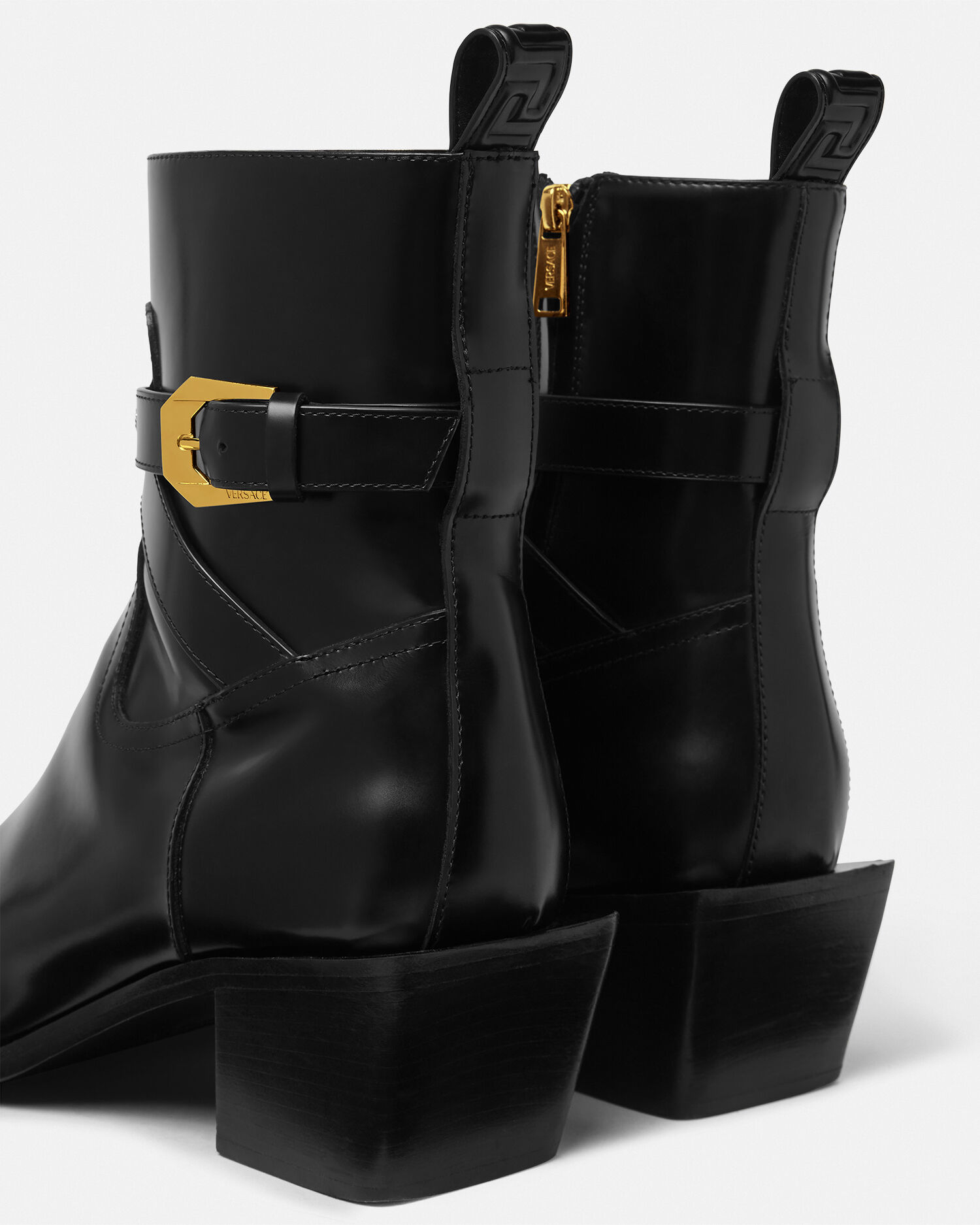 アンジェロ レザー チェルシー ブーツ 70 mm | VERSACE JP