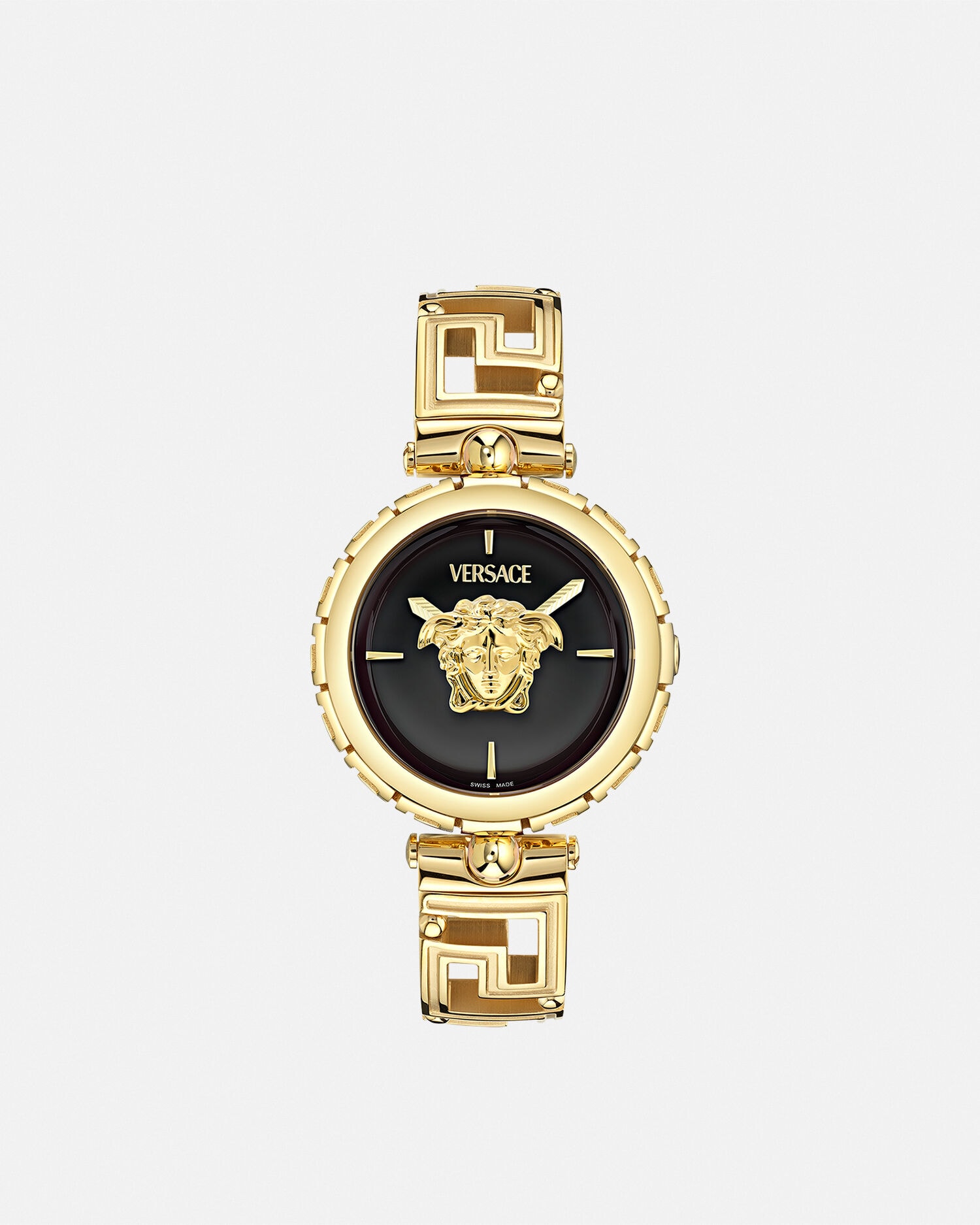 ジュエル ウォッチ メドゥーサ ブラック,ゴールド | VERSACE JP