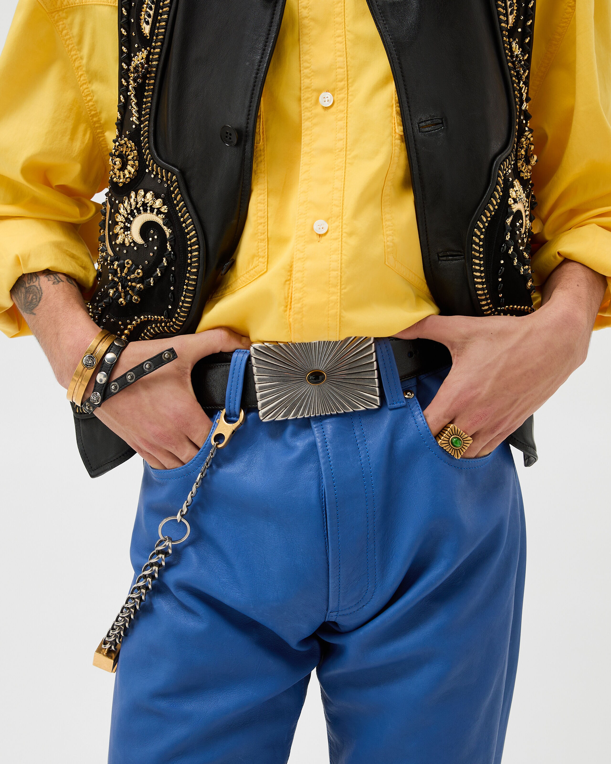 VERSACE ヴェルサーチ ベルト 4連 バックル 本革 ブラック 黒 ヴェルサーチ VERSACE ベルト 1013861 DVTP1 1B00E ベルト BELT
