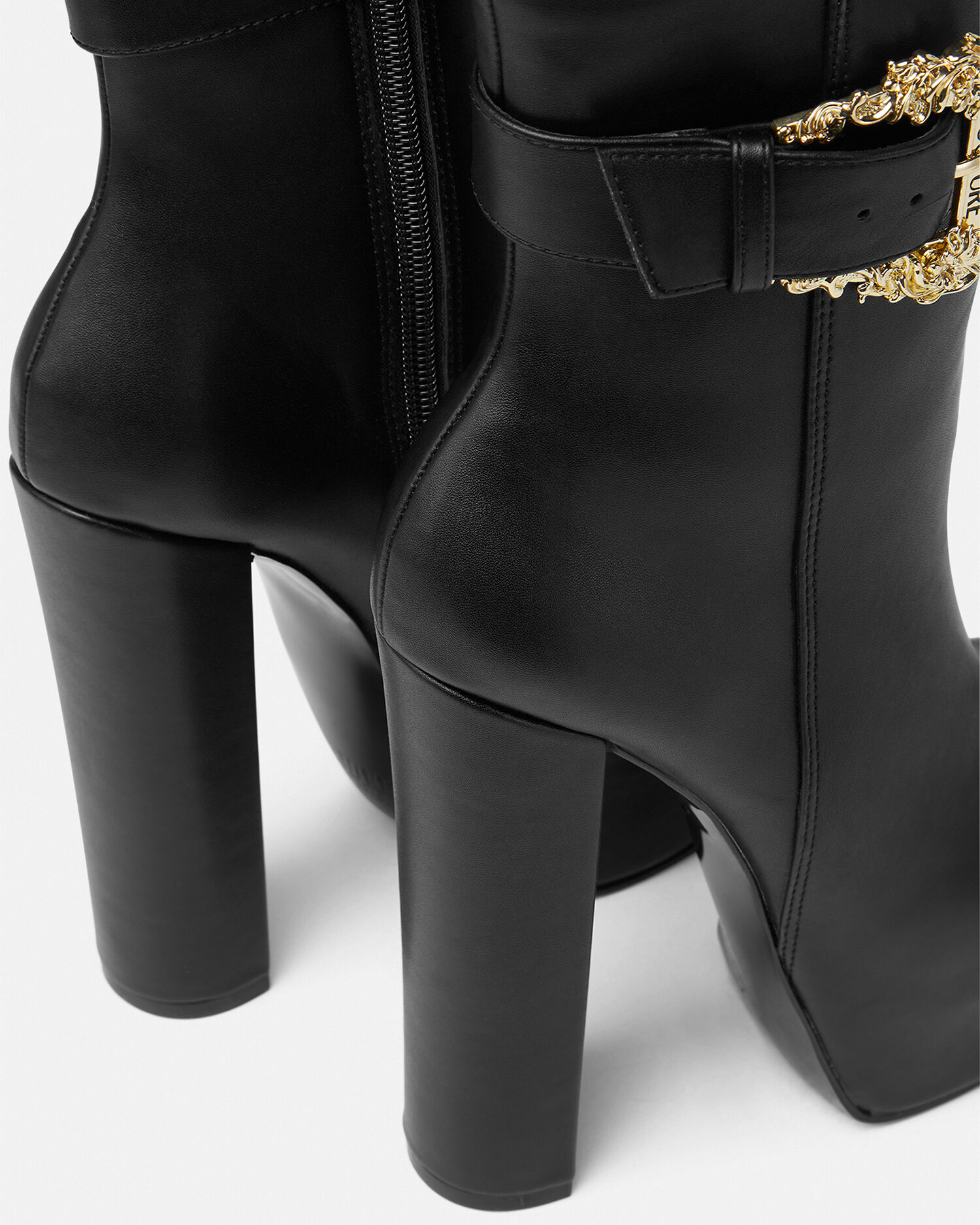 ハーレイ プラットフォーム ブーツ ブラック,プリント | VERSACE JP