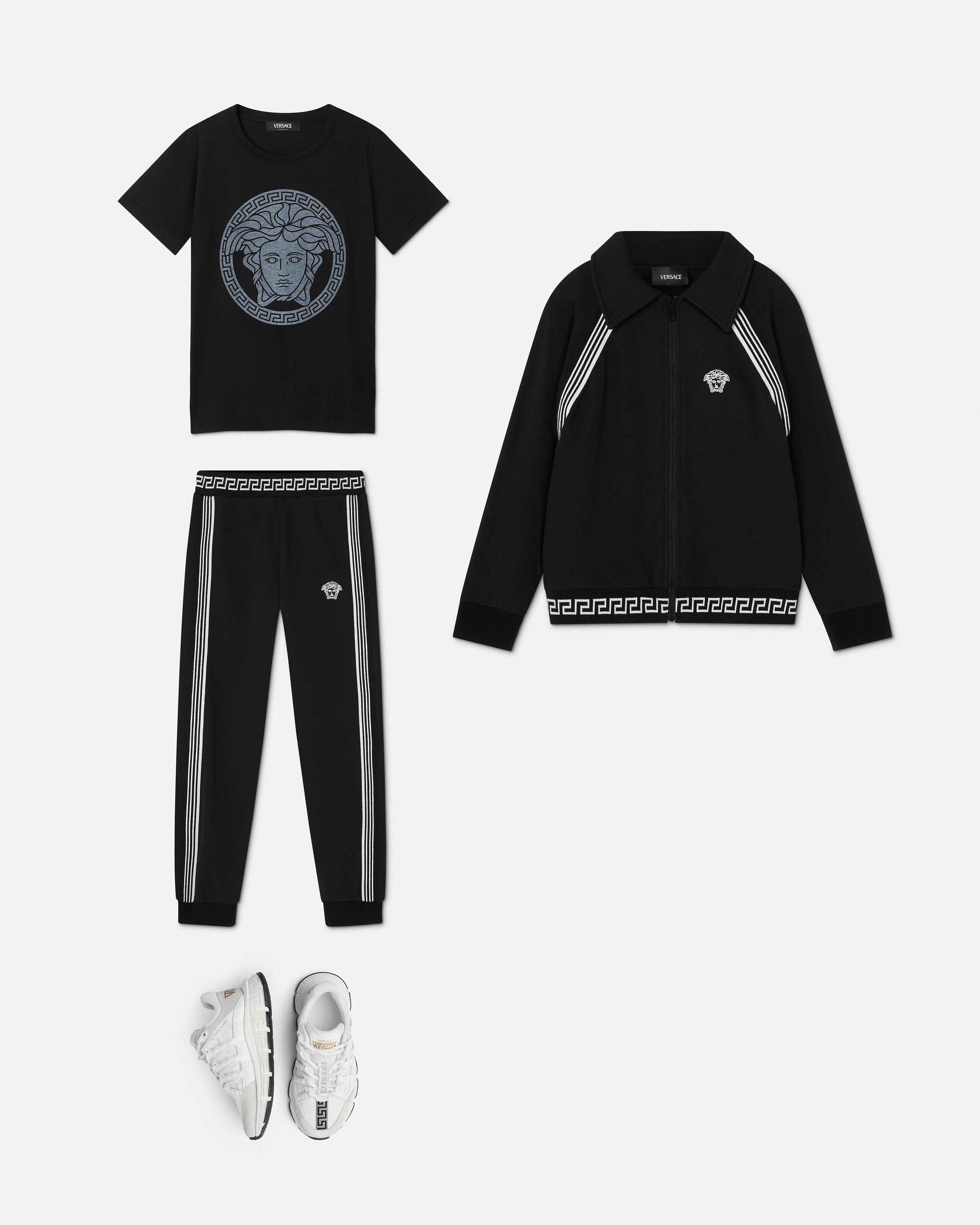 キッズ コットンジャージー ジッパー スウェットシャツ | VERSACE JP