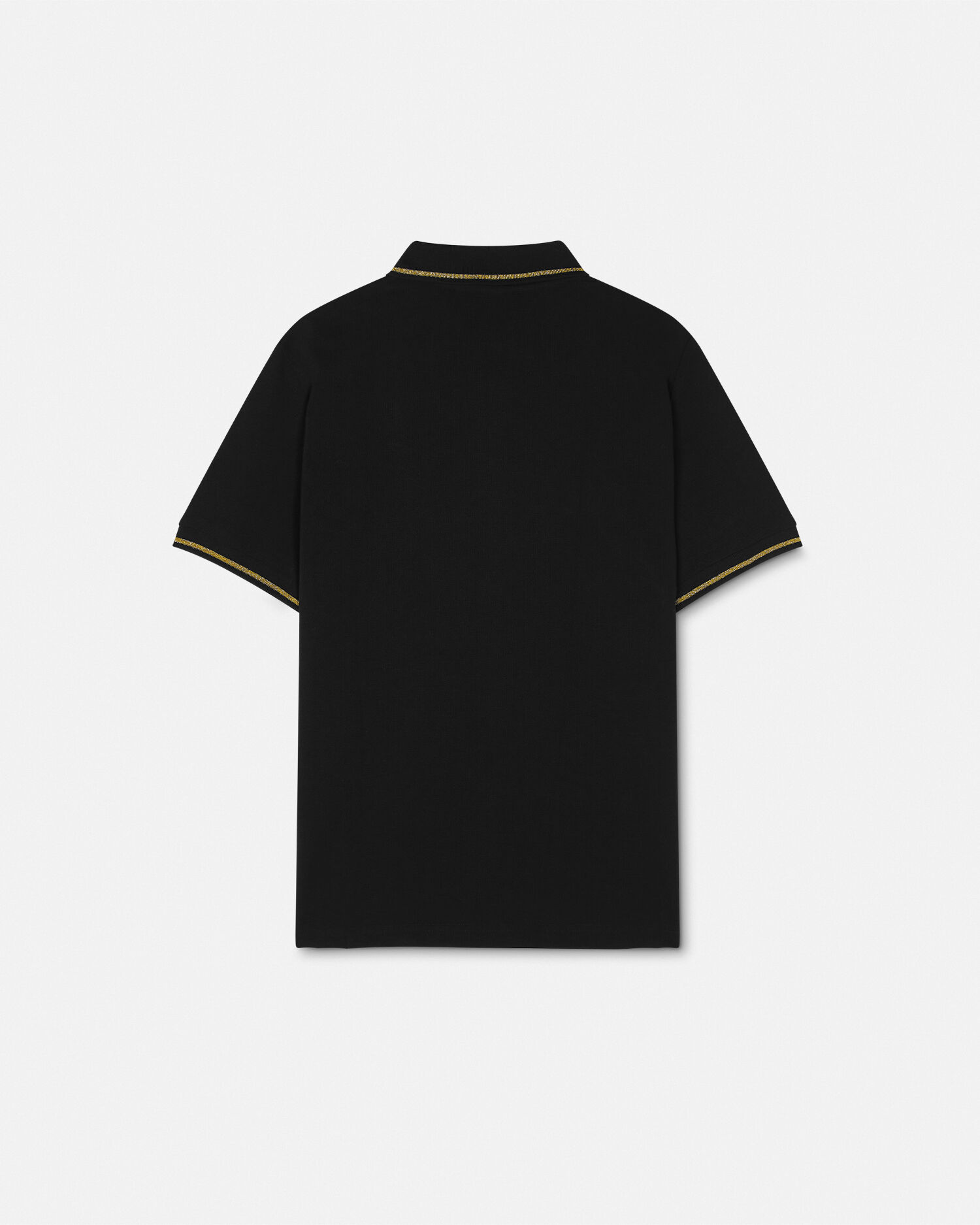 刺繍入り ポロシャツ レターV エンブレム ブラック,ゴールド | VERSACE JP